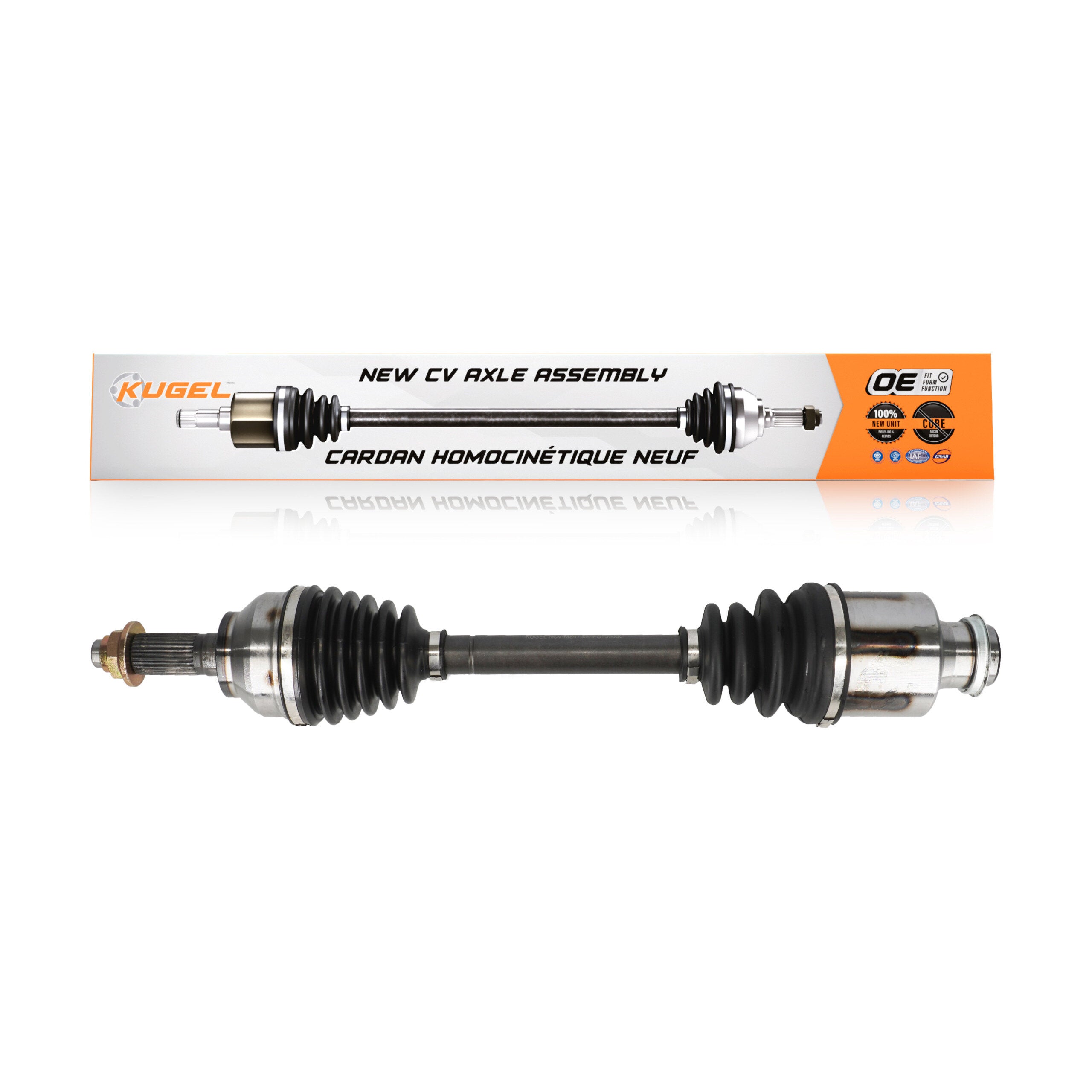 Kugel NCV-MZ47556 CV Axle Shaft for 2005-2015 Mazda 3, Mazda 5, Mazda 3 Sport - Front Right