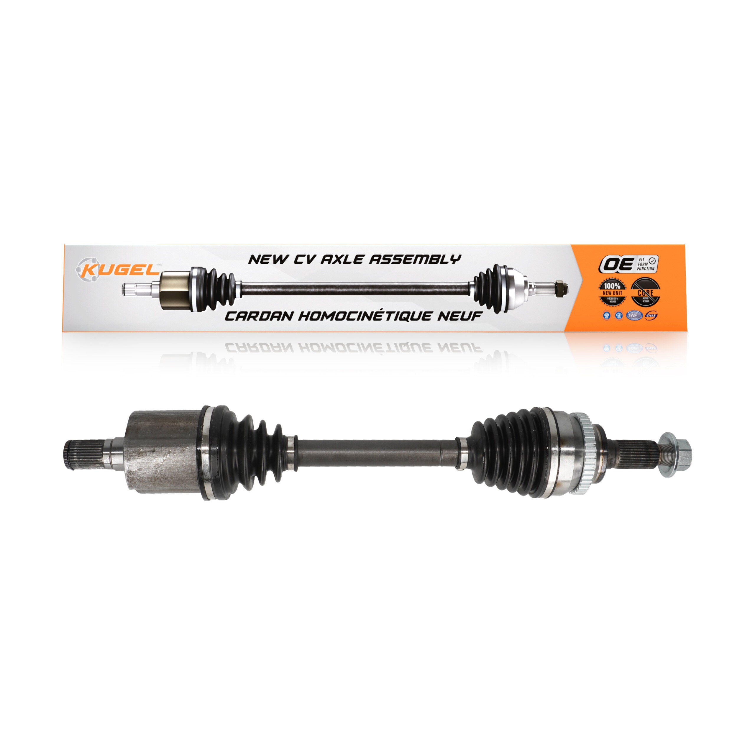 Kugel NCV-MZ47591 CV Axle Shaft for 2007-2014 Mazda CX-7, Mazda CX-9 - Front Left