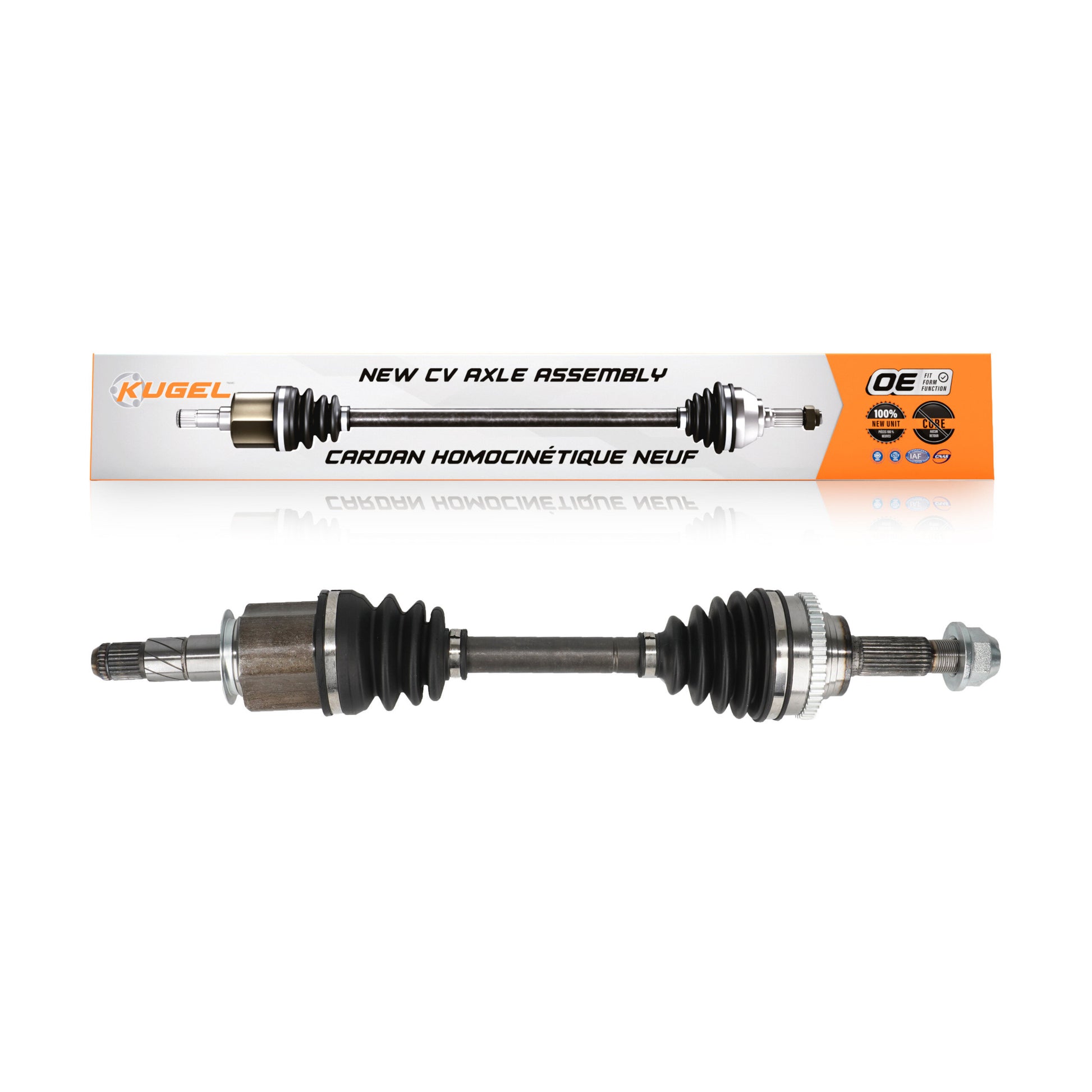 Kugel NCV-NI39004 CV Axle Shaft for 2007-2013 INFINITI G37, INFINITI G25, INFINITI G35 - Front Right