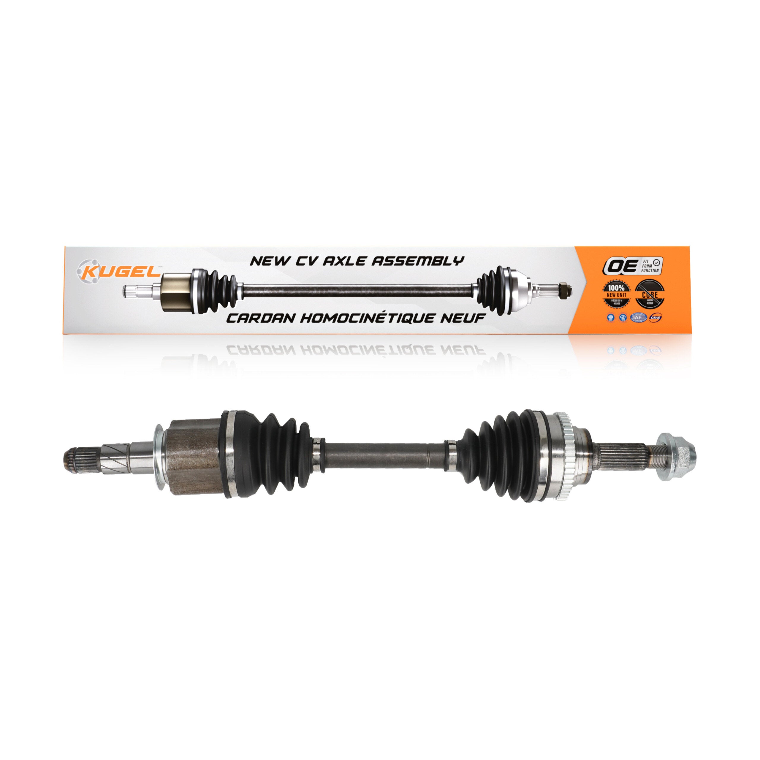 Kugel NCV-NI39004 CV Axle Shaft for 2007-2013 INFINITI G37, INFINITI G25, INFINITI G35 - Front Right