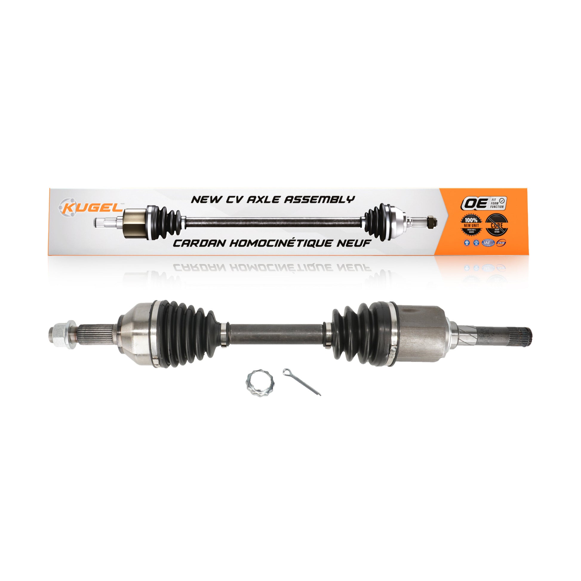 Kugel NCV-NI53000 CV Axle Shaft for 2008-2015 Nissan Rogue Select, Nissan Rogue - Front Left