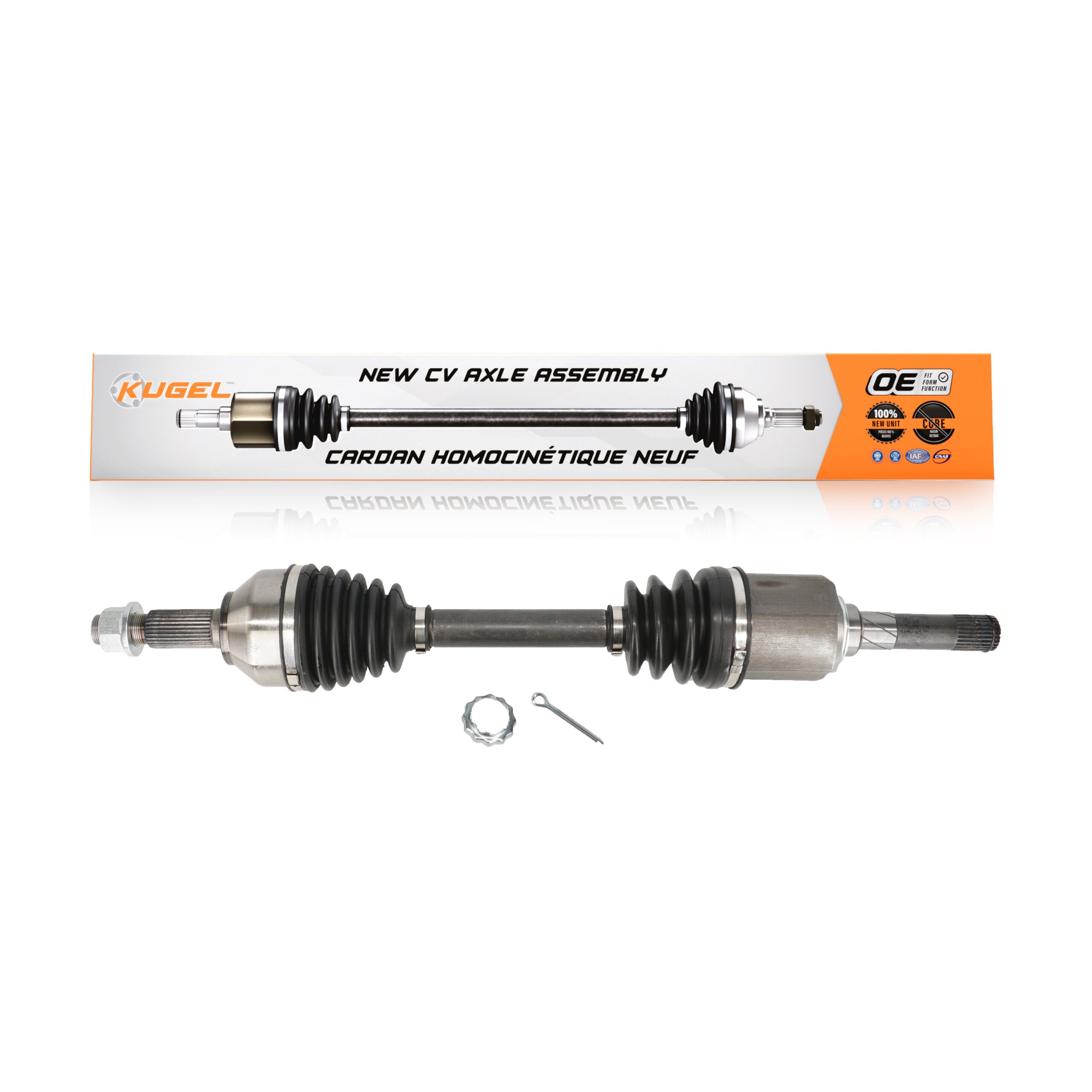 Kugel NCV-NI53000 CV Axle Shaft for 2008-2015 Nissan Rogue Select, Nissan Rogue - Front Left