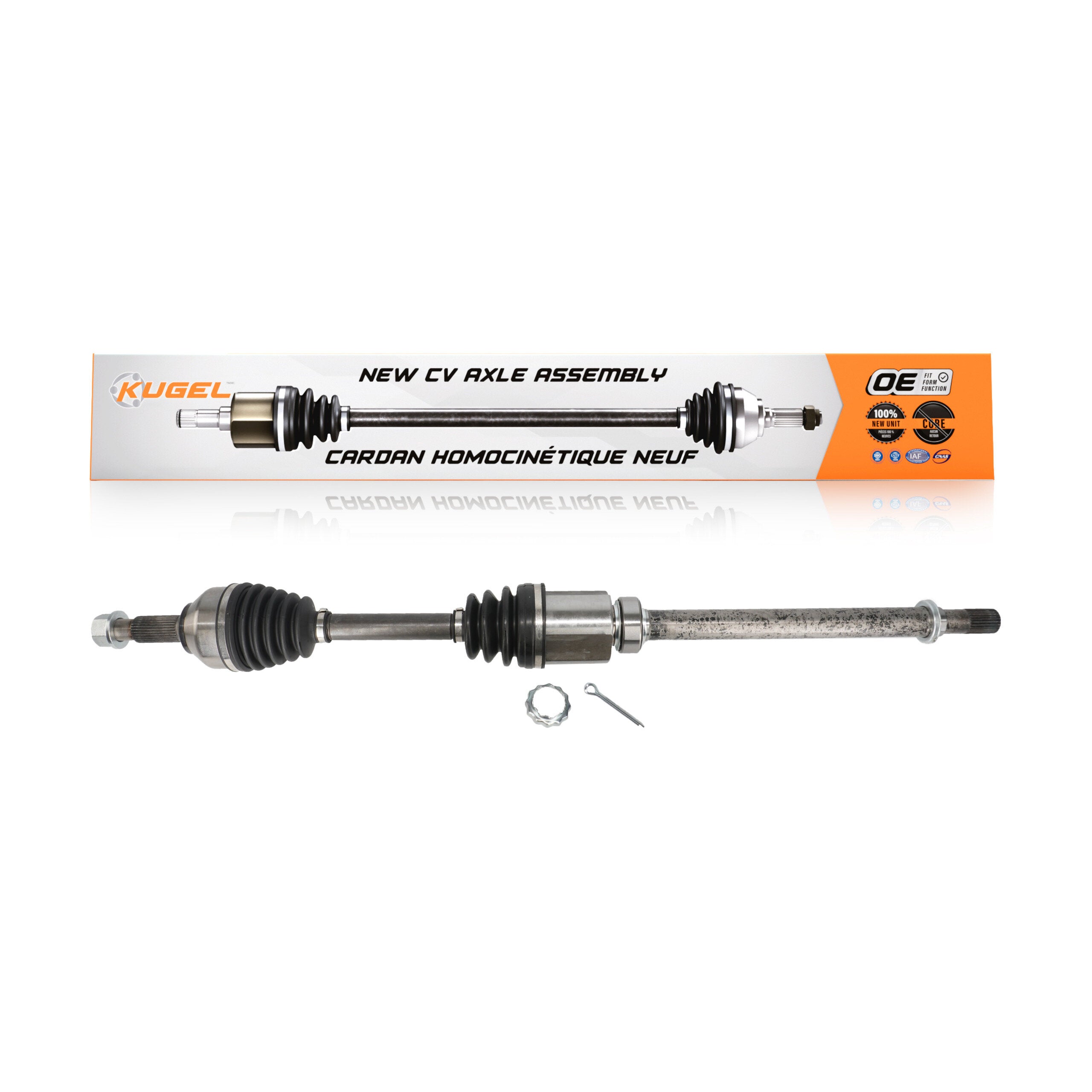 Kugel NCV-NI53001 CV Axle Shaft for 2008-2015 Nissan Rogue Select, Nissan Rogue - Front Right