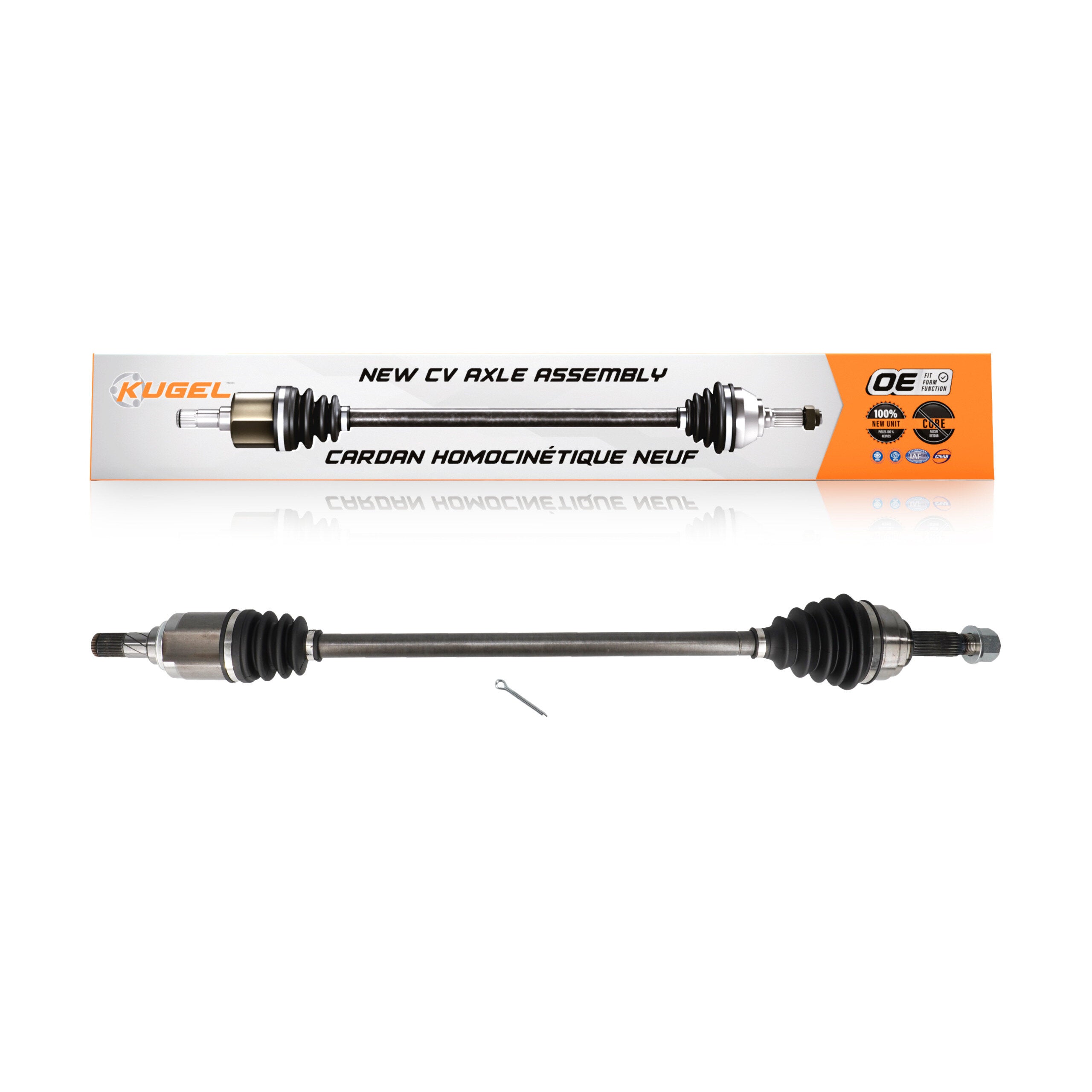 Kugel NCV-NI53008 CV Axle Shaft for 2009-2011 Nissan Versa - Front Right