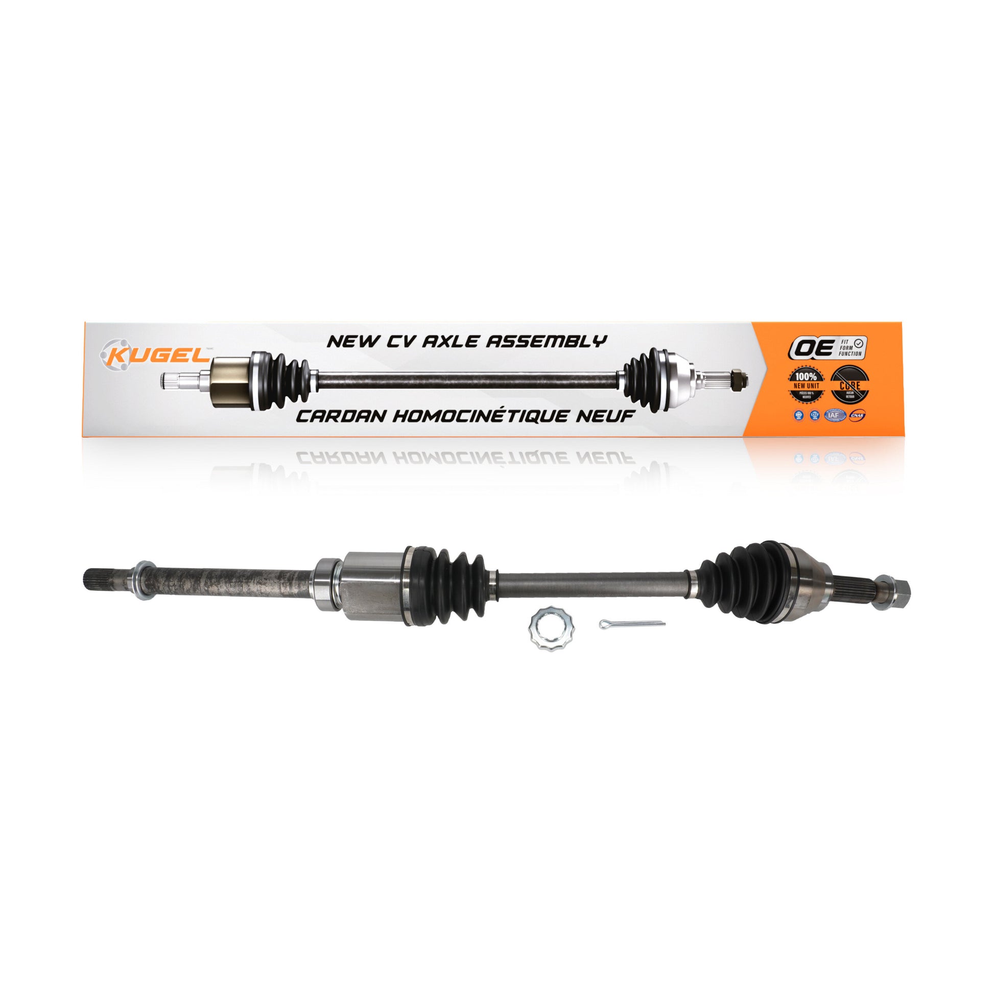 Kugel NCV-NI53027 CV Axle Shaft for 2011-2021 Nissan Sentra, Nissan NV200, Nissan Juke - Front Right