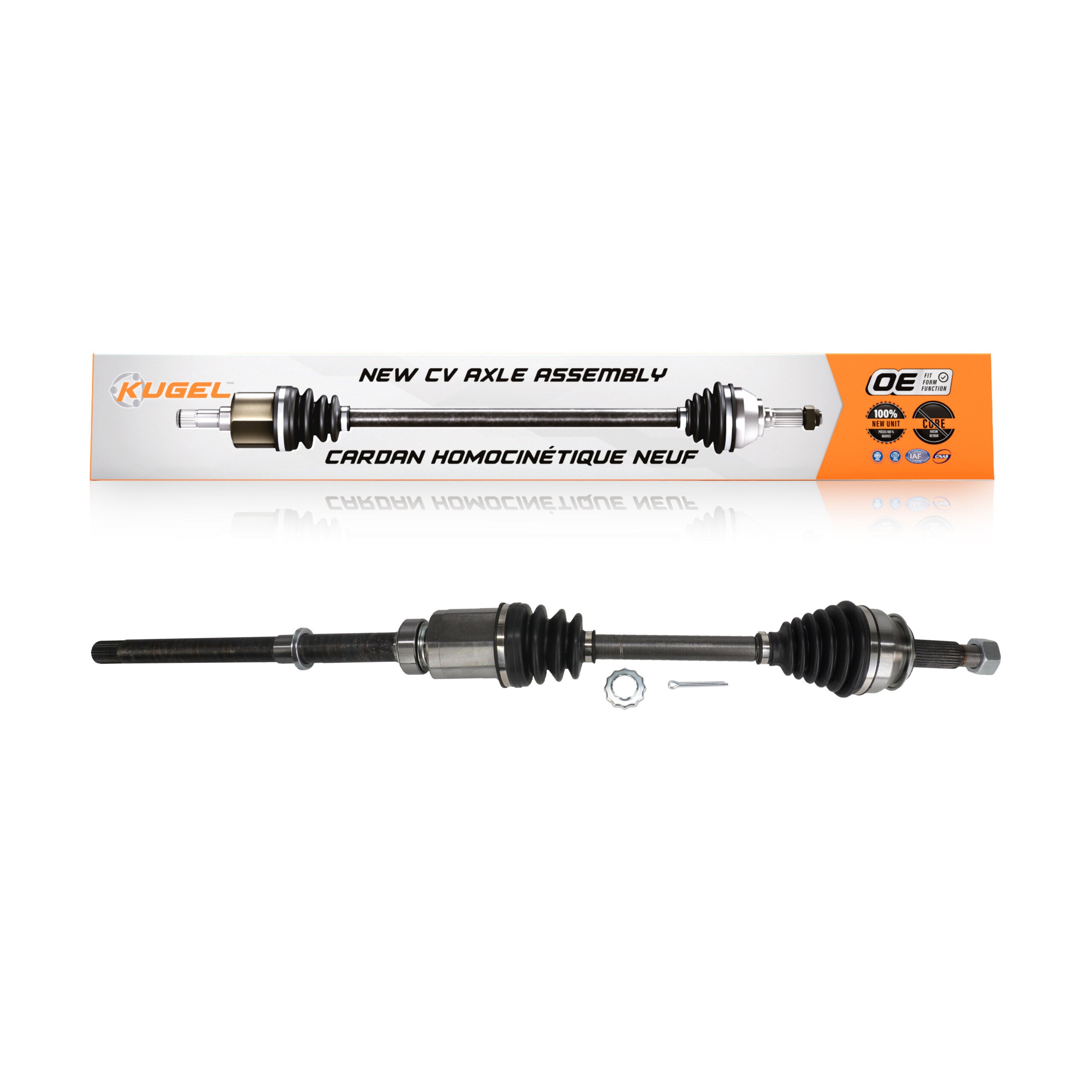 Kugel NCV-NI53032 CV Axle Shaft for 2014-2019 Nissan Rogue - Front Right