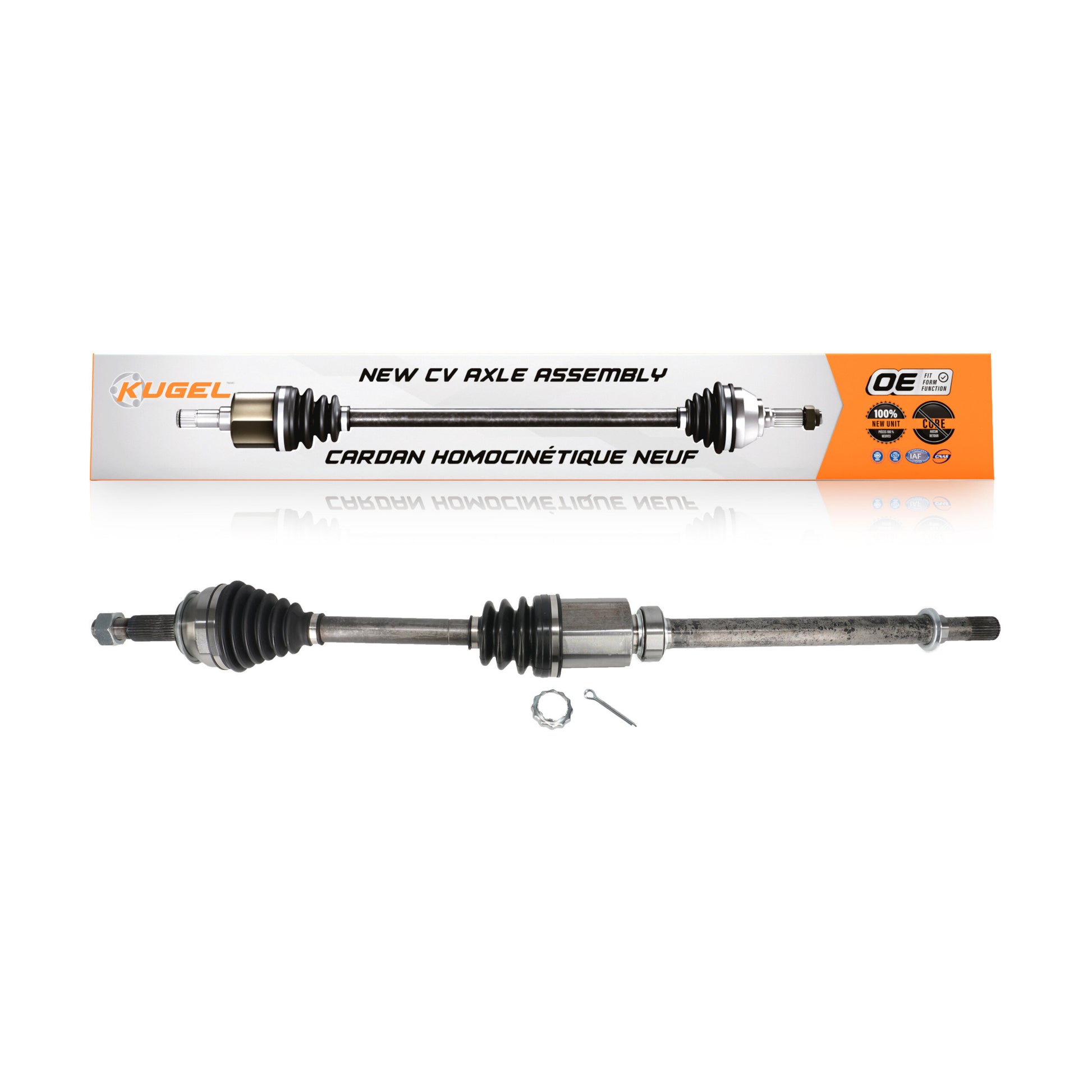 Kugel NCV-NI53055 CV Axle Shaft for 2014-2020 Nissan Rogue - Front Right