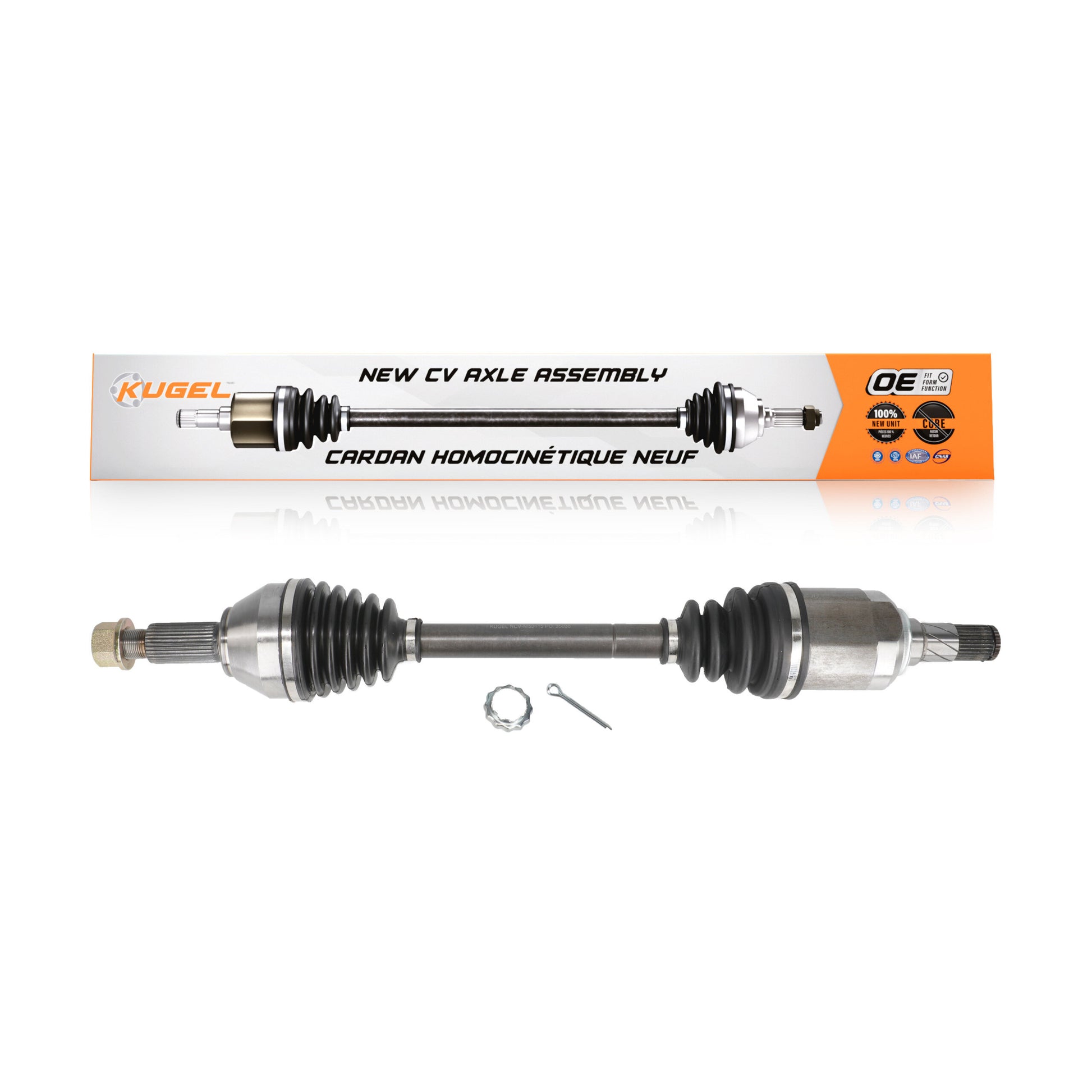 Kugel NCV-NI53115 CV Axle Shaft for 2013-2020 Nissan Pathfinder, INFINITI QX60, INFINITI JX35 - Front Left