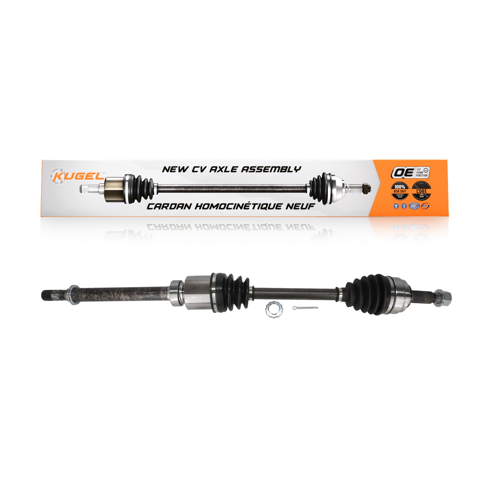 Kugel NCV-NI53123 CV Axle Shaft for 2013-2019 Nissan Sentra - Front Right
