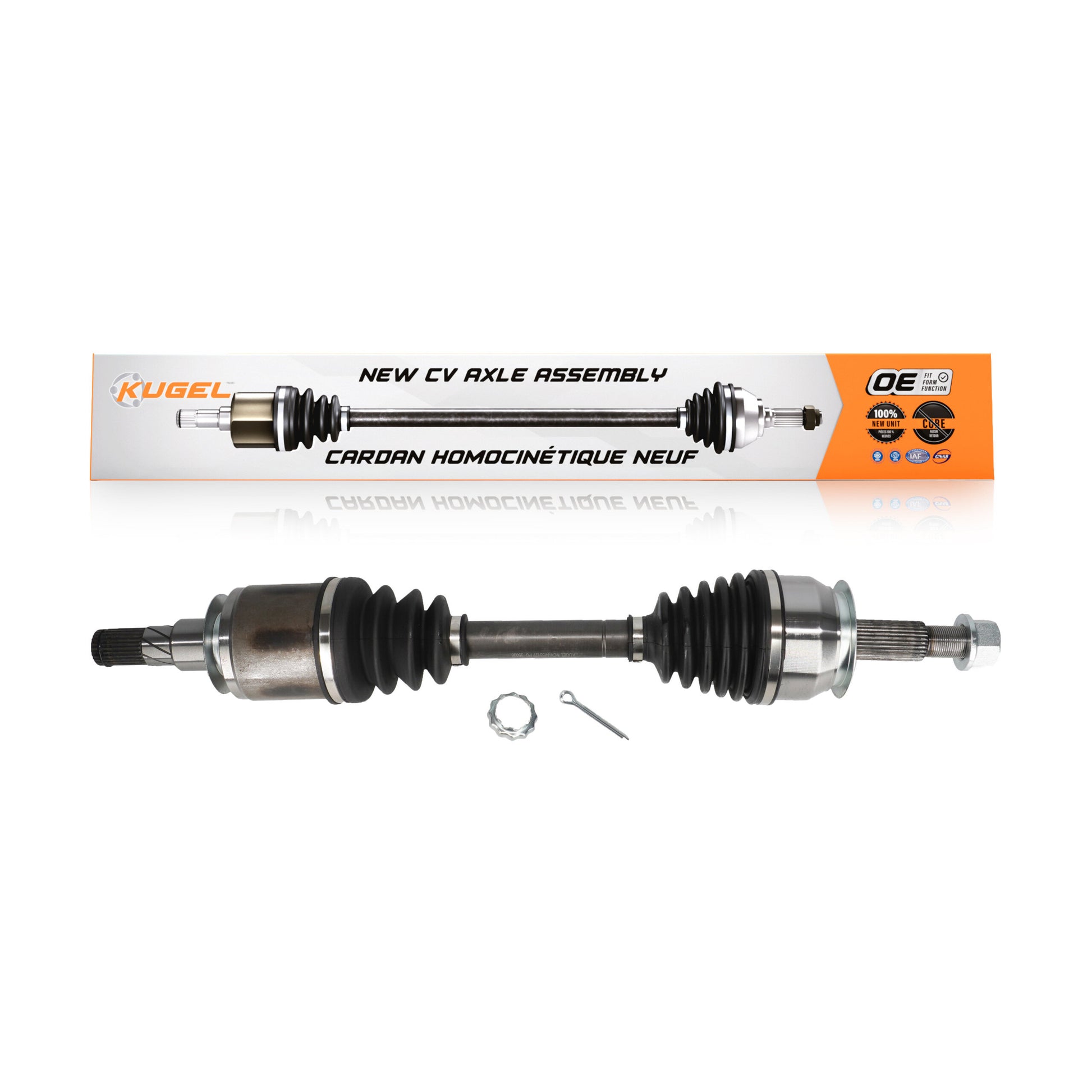Kugel NCV-NI53127 CV Axle Shaft for 2005-2019 Suzuki Equator, Nissan Frontier, Nissan Pathfinder - Front Right, Front Left