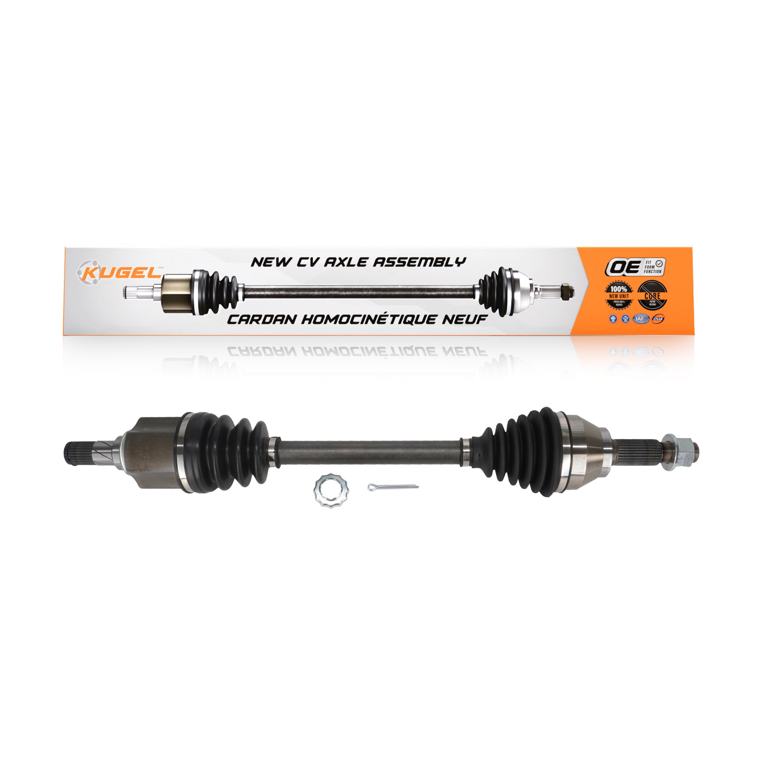 Kugel NCV-NI53149 CV Axle Shaft for 2013-2021 Nissan NV200, Chevrolet City Express - Front Left