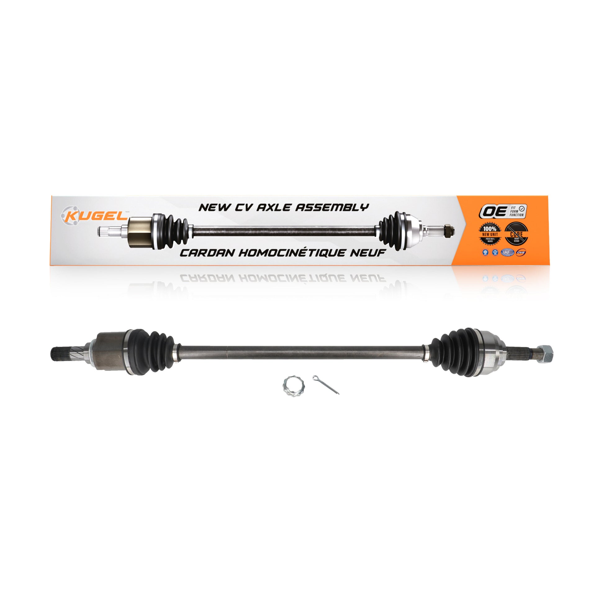 Kugel NCV-NI53183 CV Axle Shaft for 2009-2014 Nissan Tiida, Nissan Versa - Front Right