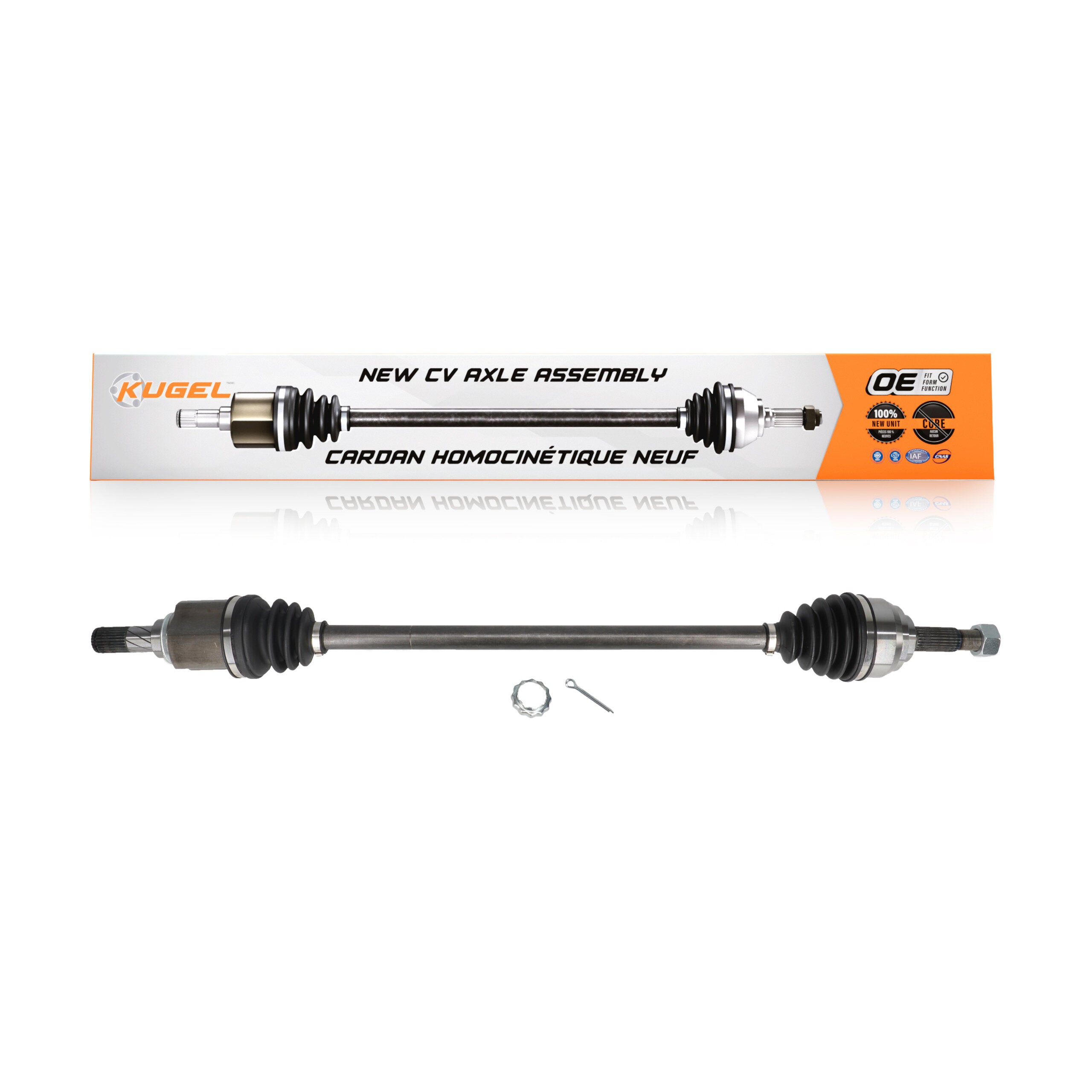 Kugel NCV-NI53183 CV Axle Shaft for 2009-2014 Nissan Tiida, Nissan Versa - Front Right
