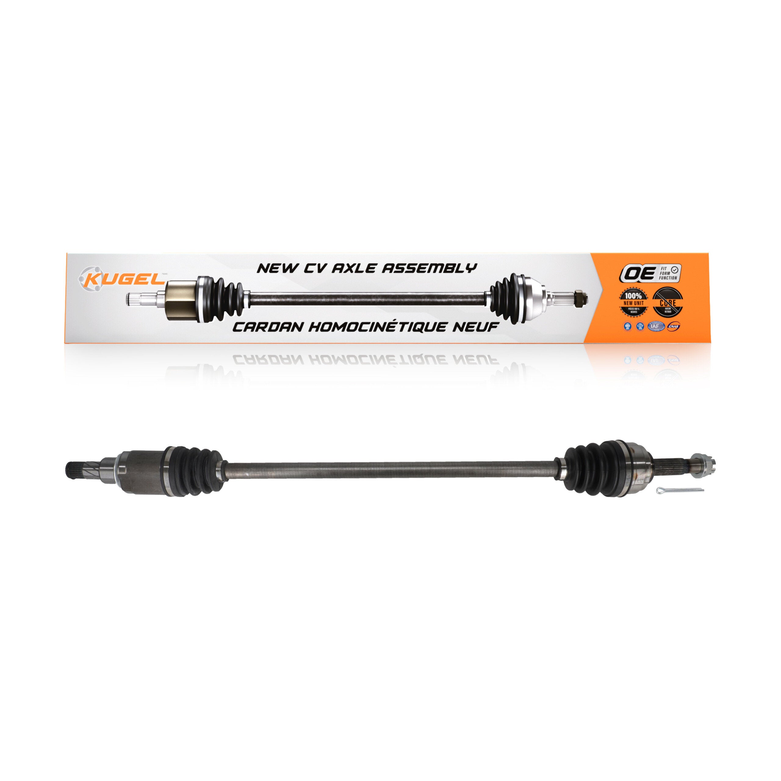 Kugel NCV-NI53189 CV Axle Shaft for 2012-2019 Nissan Versa Note, Nissan Versa - Front Right