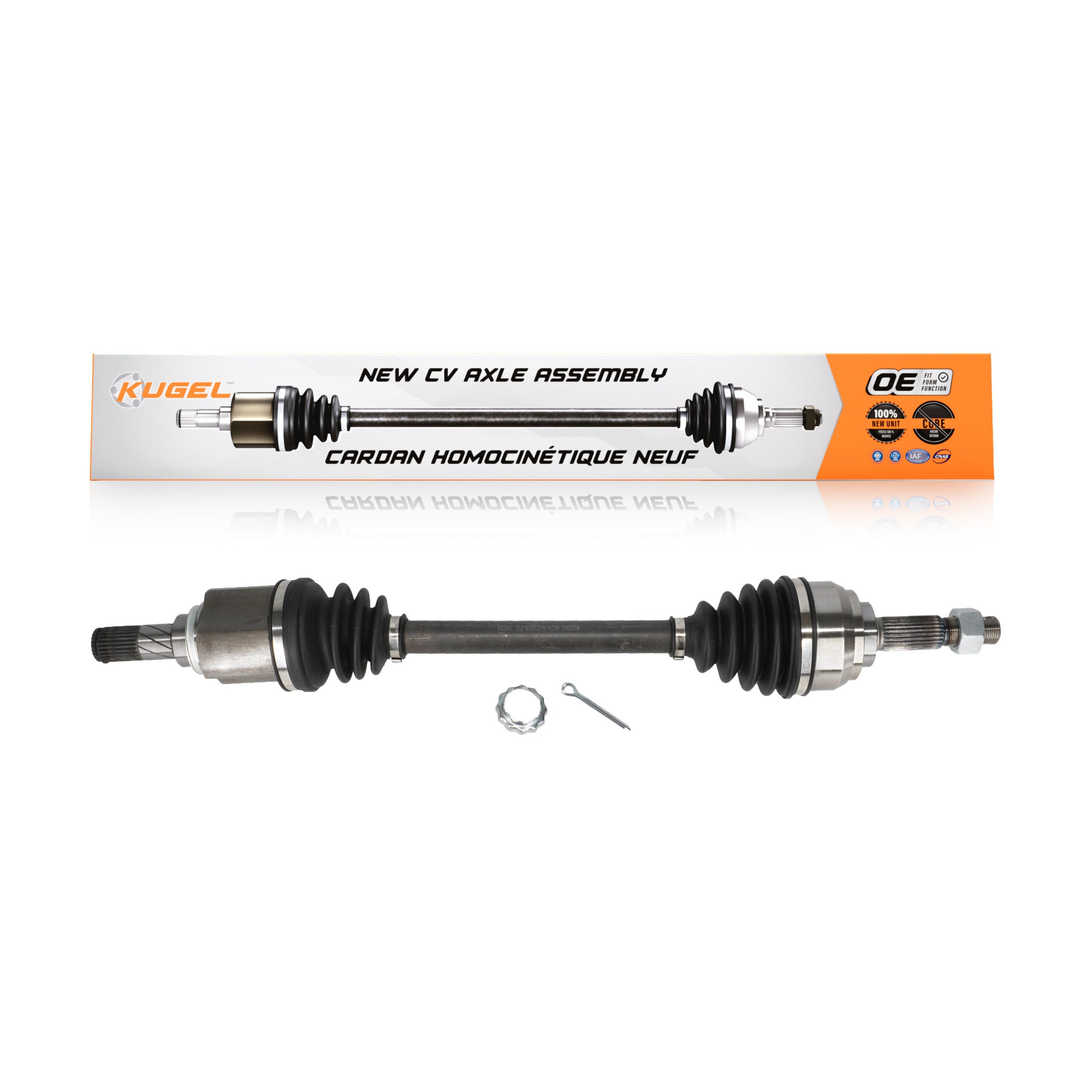 Kugel NCV-NI53905 CV Axle Shaft for 2009-2014 Nissan Tiida, Nissan Versa - Front Left