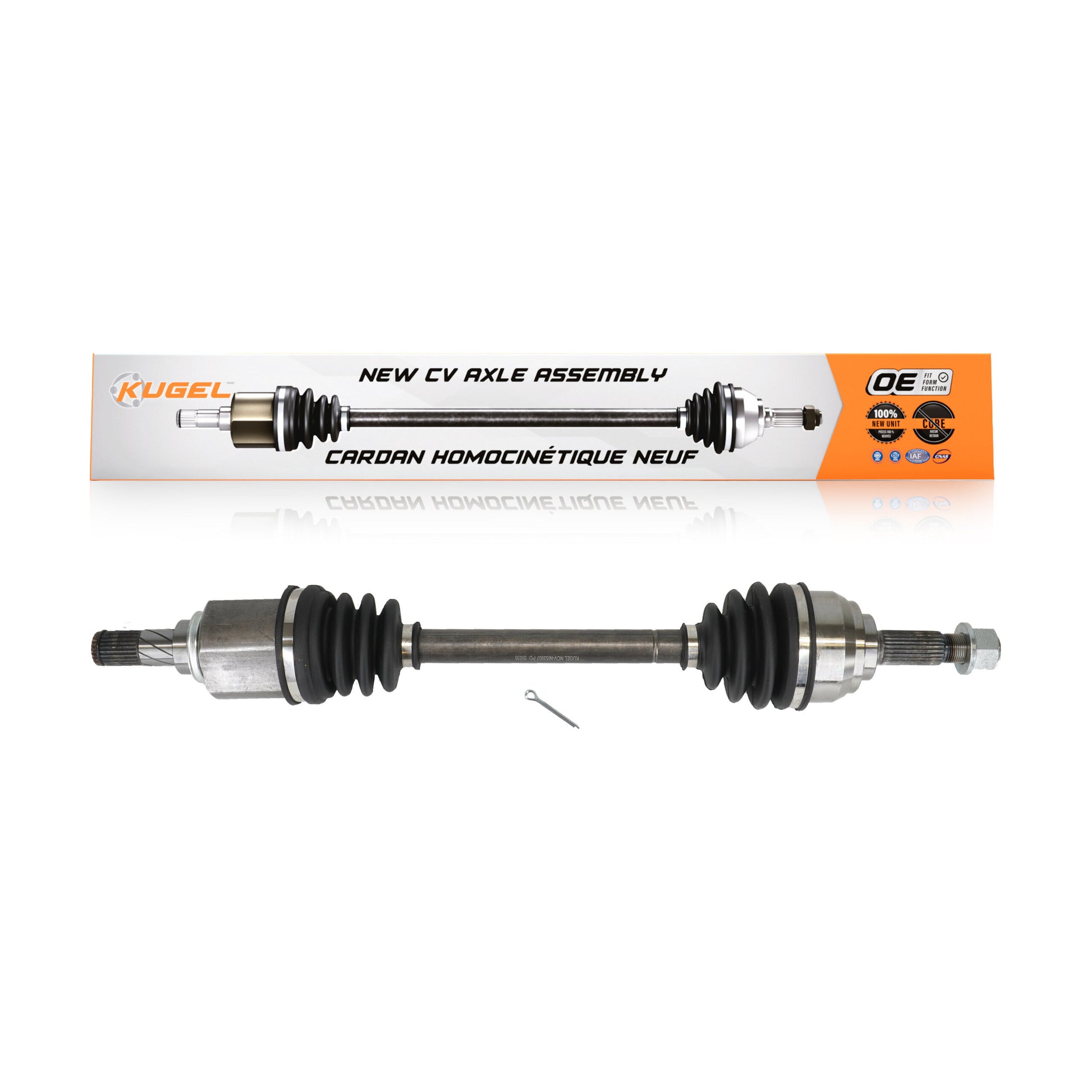 Kugel NCV-NI53907 CV Axle Shaft for 2007-2019 Nissan Versa Note, Nissan Versa, Nissan Cube - Front Left