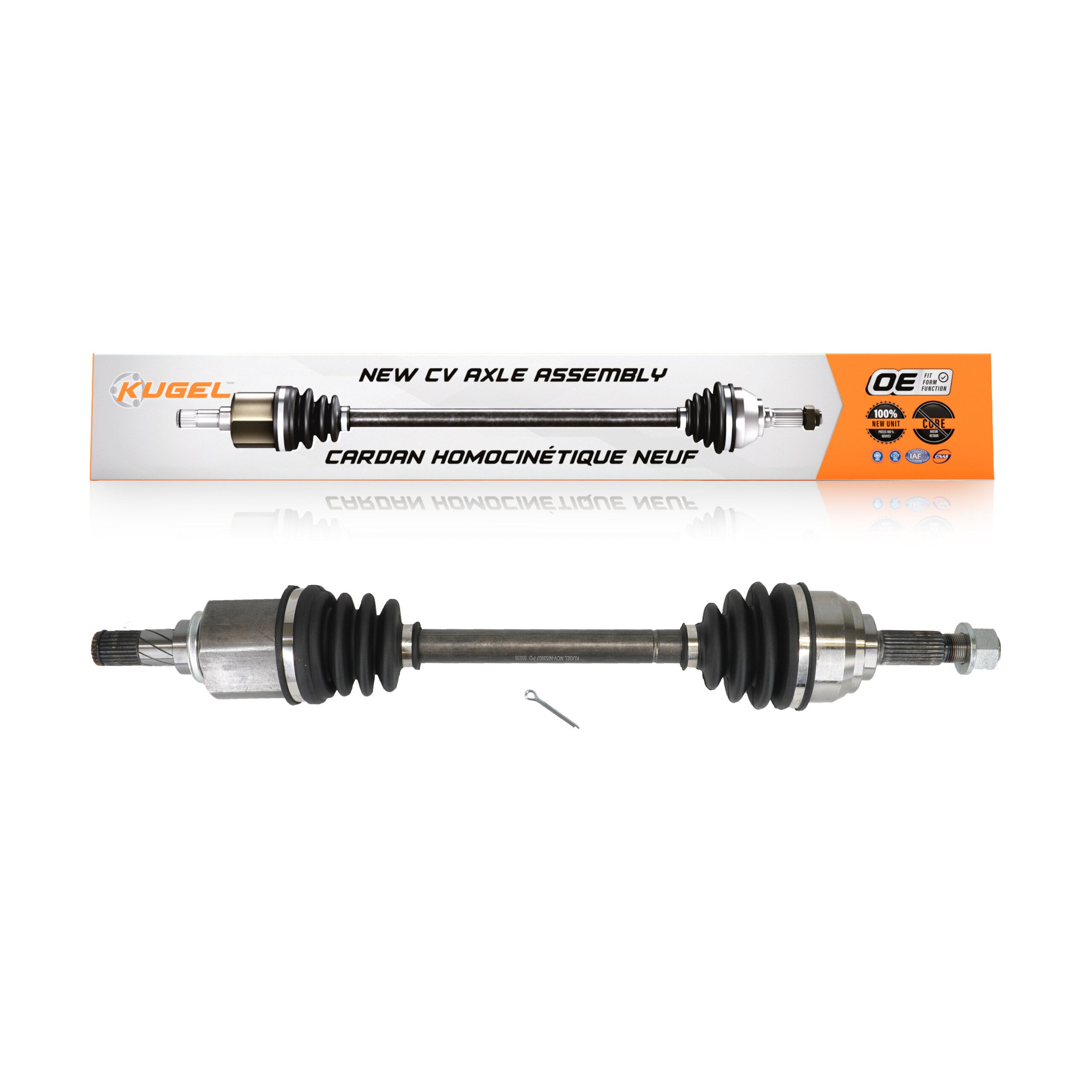 Kugel NCV-NI53907 CV Axle Shaft for 2007-2019 Nissan Versa Note, Nissan Versa, Nissan Cube - Front Left