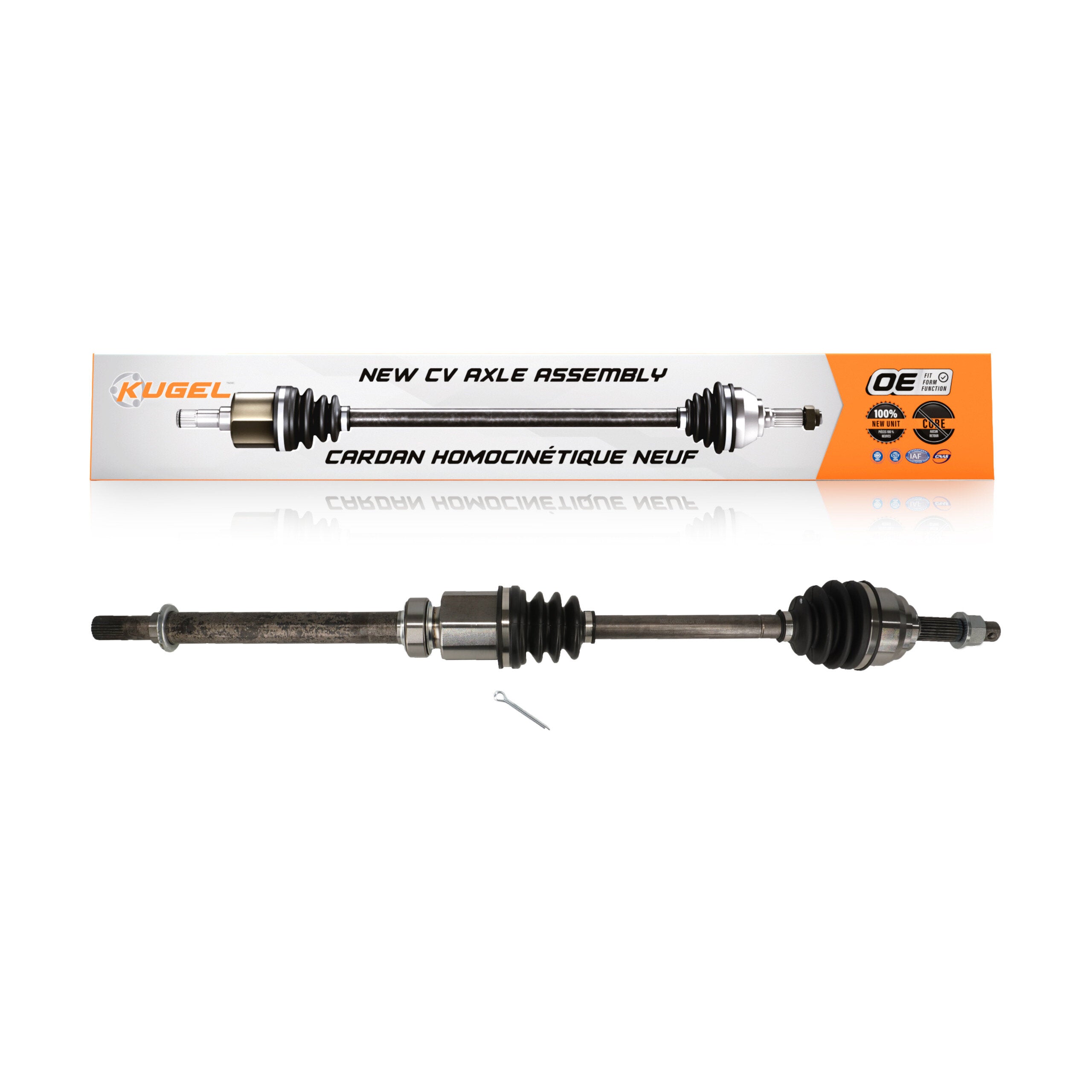 Kugel NCV-NI53908 CV Axle Shaft for 2007-2014 Nissan Cube, Nissan Versa - Front Right