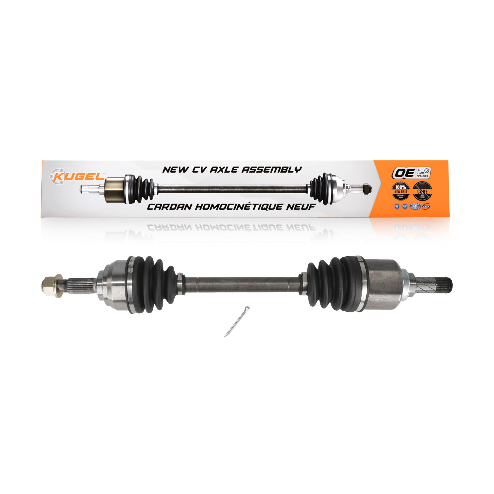Kugel NCV-NI53909 CV Axle Shaft for 2007-2014 Nissan Versa, Nissan Cube, Nissan Tiida - Front Left
