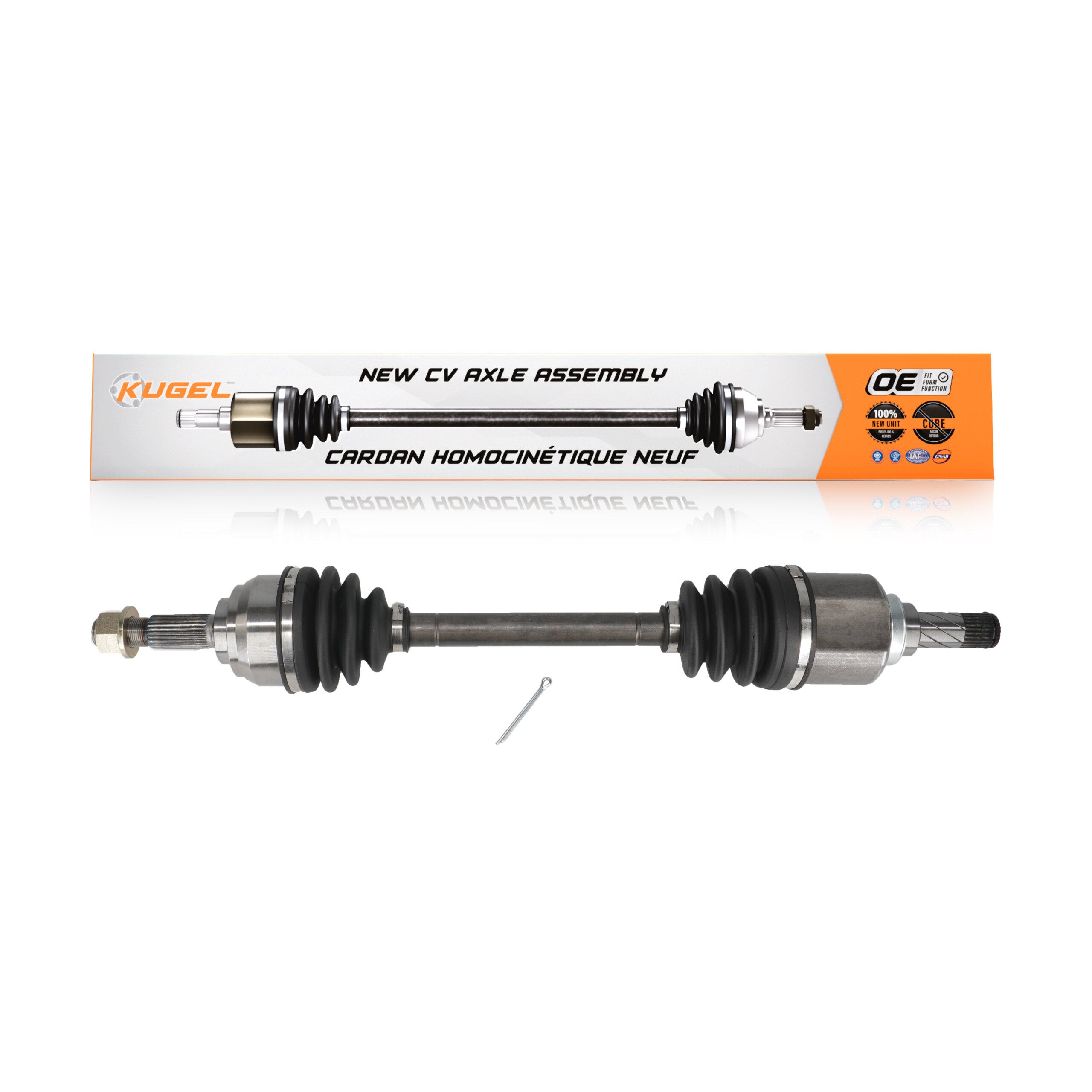 Kugel NCV-NI53909 CV Axle Shaft for 2007-2014 Nissan Versa, Nissan Cube, Nissan Tiida - Front Left
