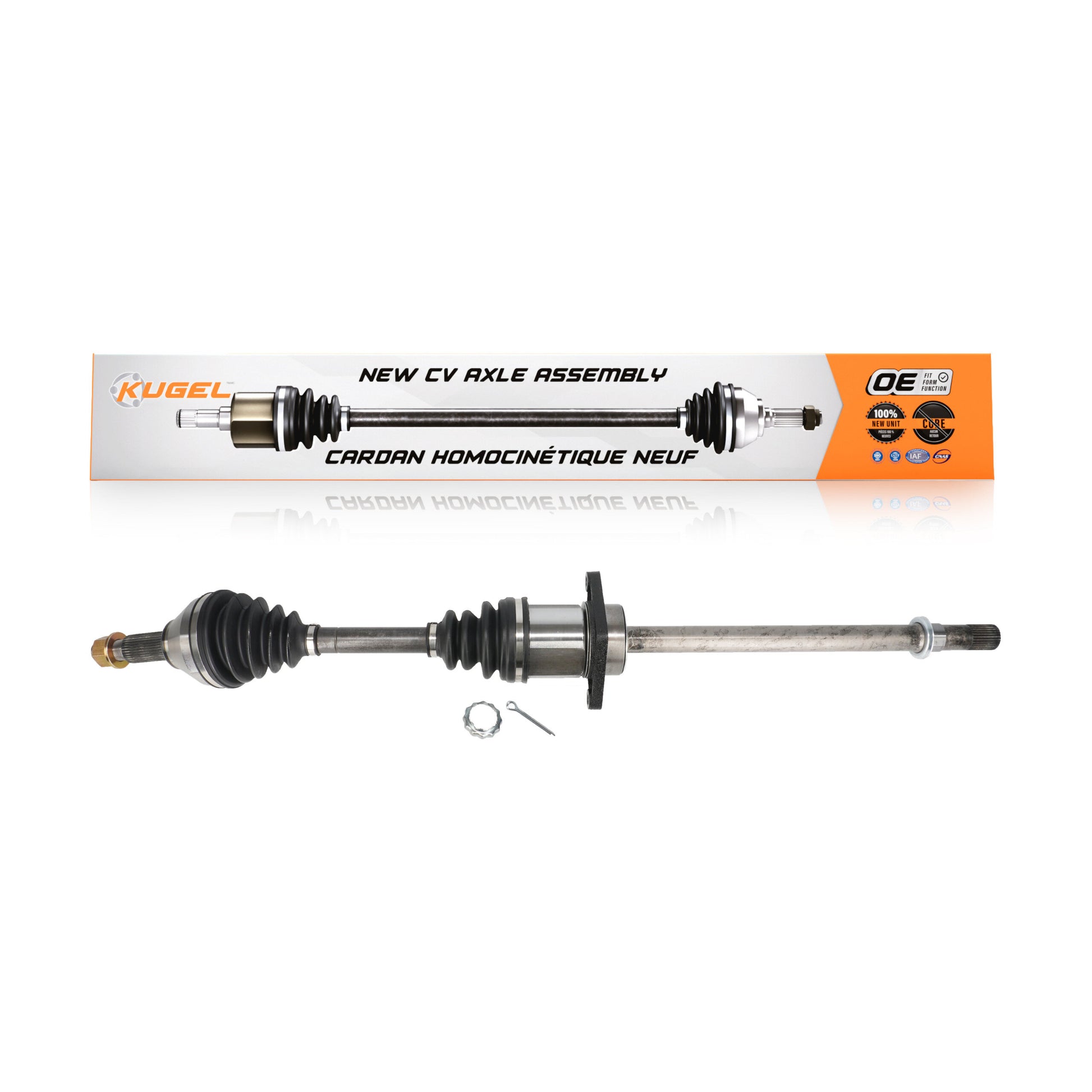 Kugel NCV-NI53925 CV Axle Shaft for 2007-2013 Nissan Altima - Front Right