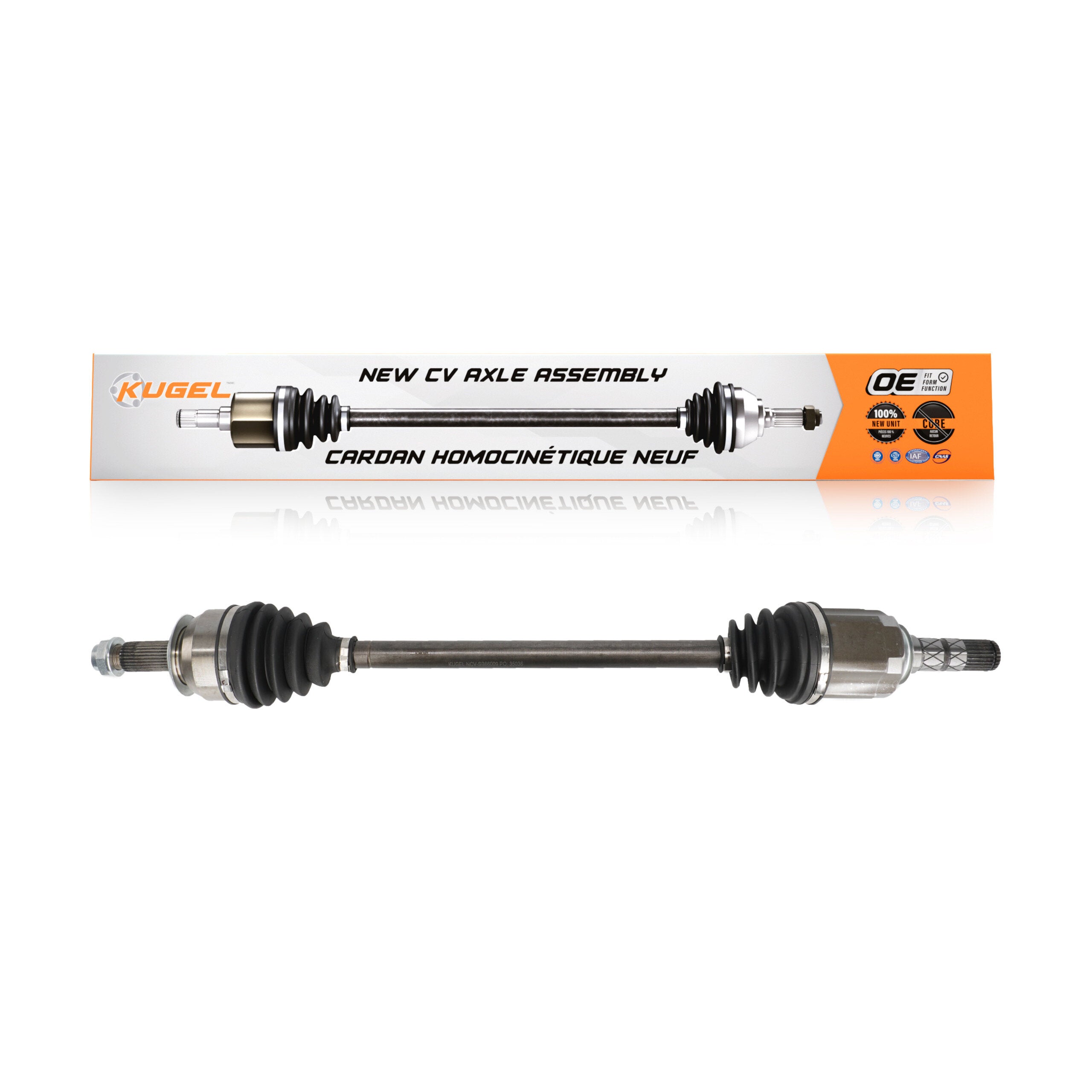 Kugel NCV-SB66009 CV Axle Shaft for 2010-2014 Subaru Forester, Subaru Legacy, Subaru Outback - Front Right