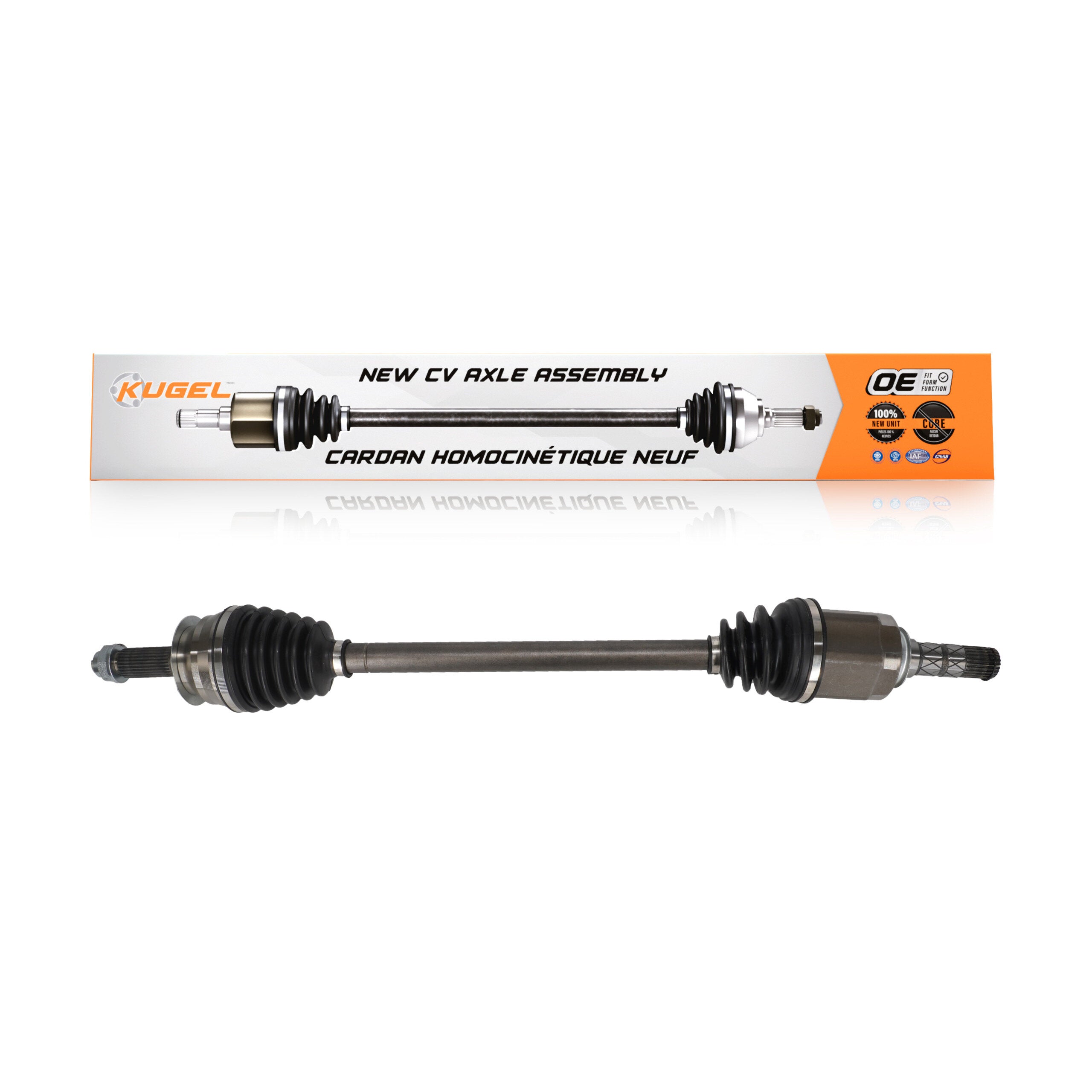 Kugel NCV-SB66016 CV Axle Shaft for 2008-2021 Subaru WRX STI, Subaru Impreza - Front Right