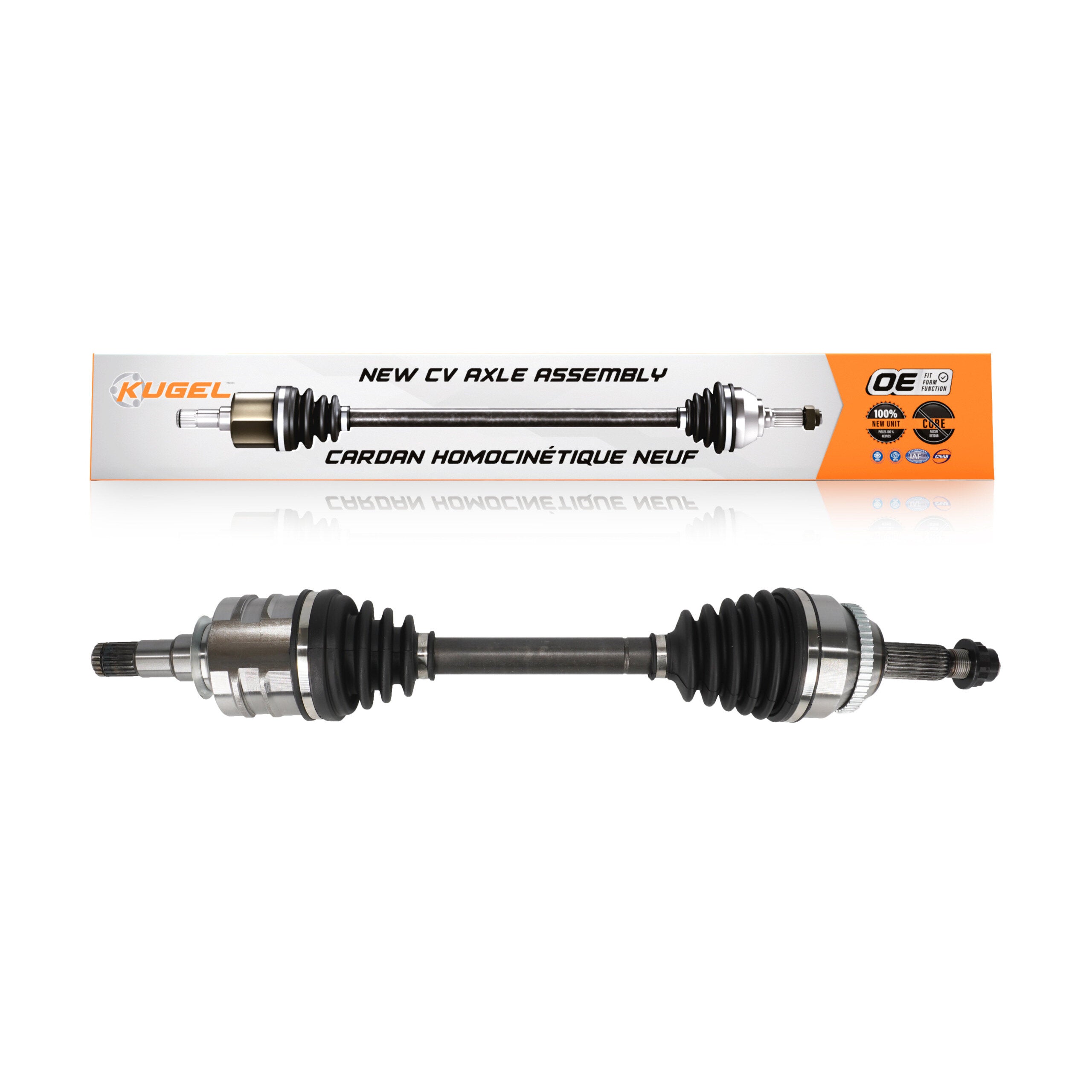 Kugel NCV-TO10553 CV Axle Shaft for 2003-2008 Pontiac Vibe, Toyota Matrix - Front Left