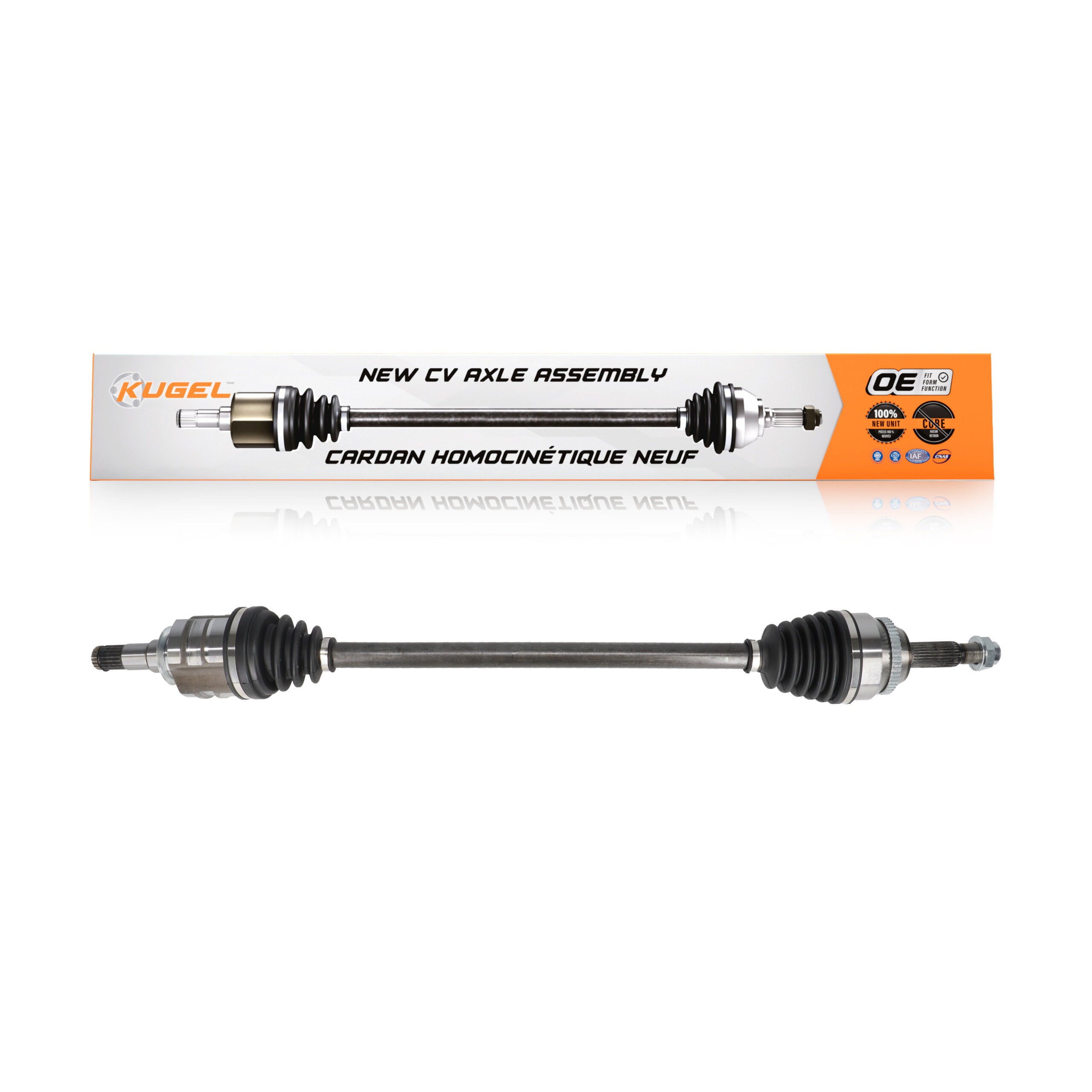 Kugel NCV-TO10555 CV Axle Shaft for 2003-2008 Pontiac Vibe, Toyota Corolla, Toyota Matrix - Front Right