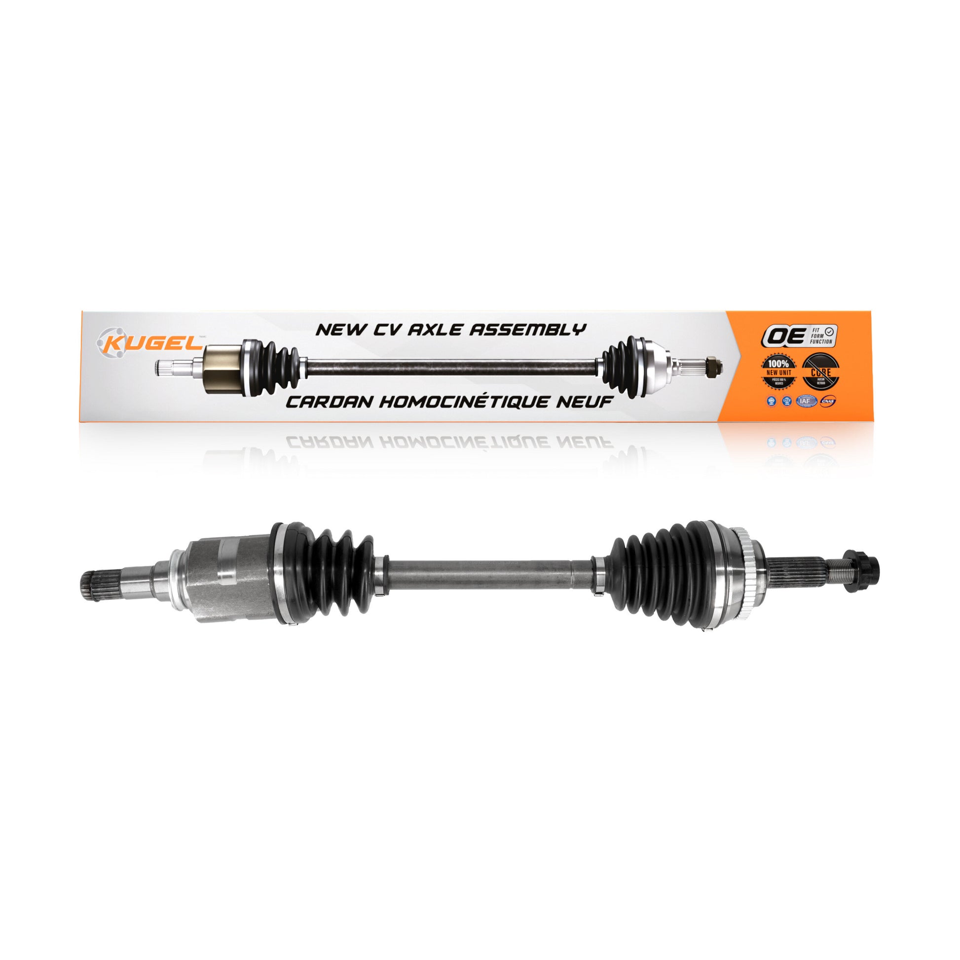 Kugel NCV-TO69051 CV Axle Shaft for 2009-2019 Toyota Corolla, Toyota Matrix, Pontiac Vibe - Front Left
