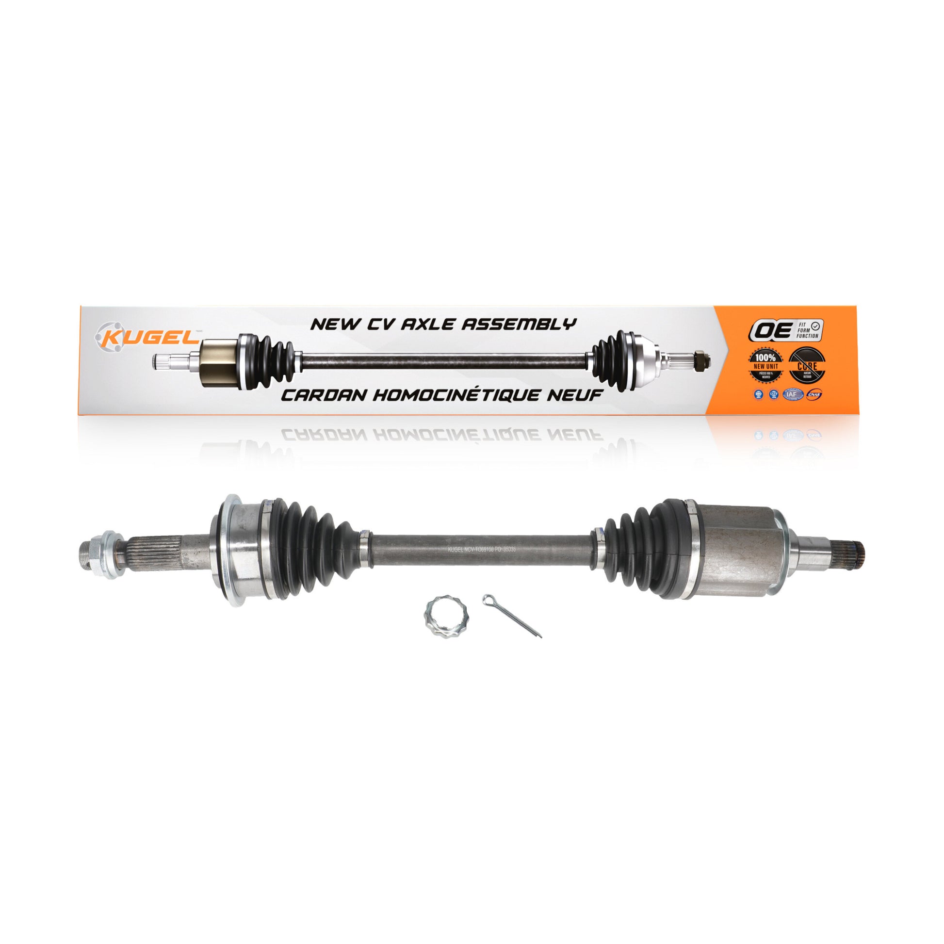 Kugel NCV-TO69158 CV Axle Shaft for 2000-2007 Toyota Sequoia, Toyota Tundra - Front Right, Front Left