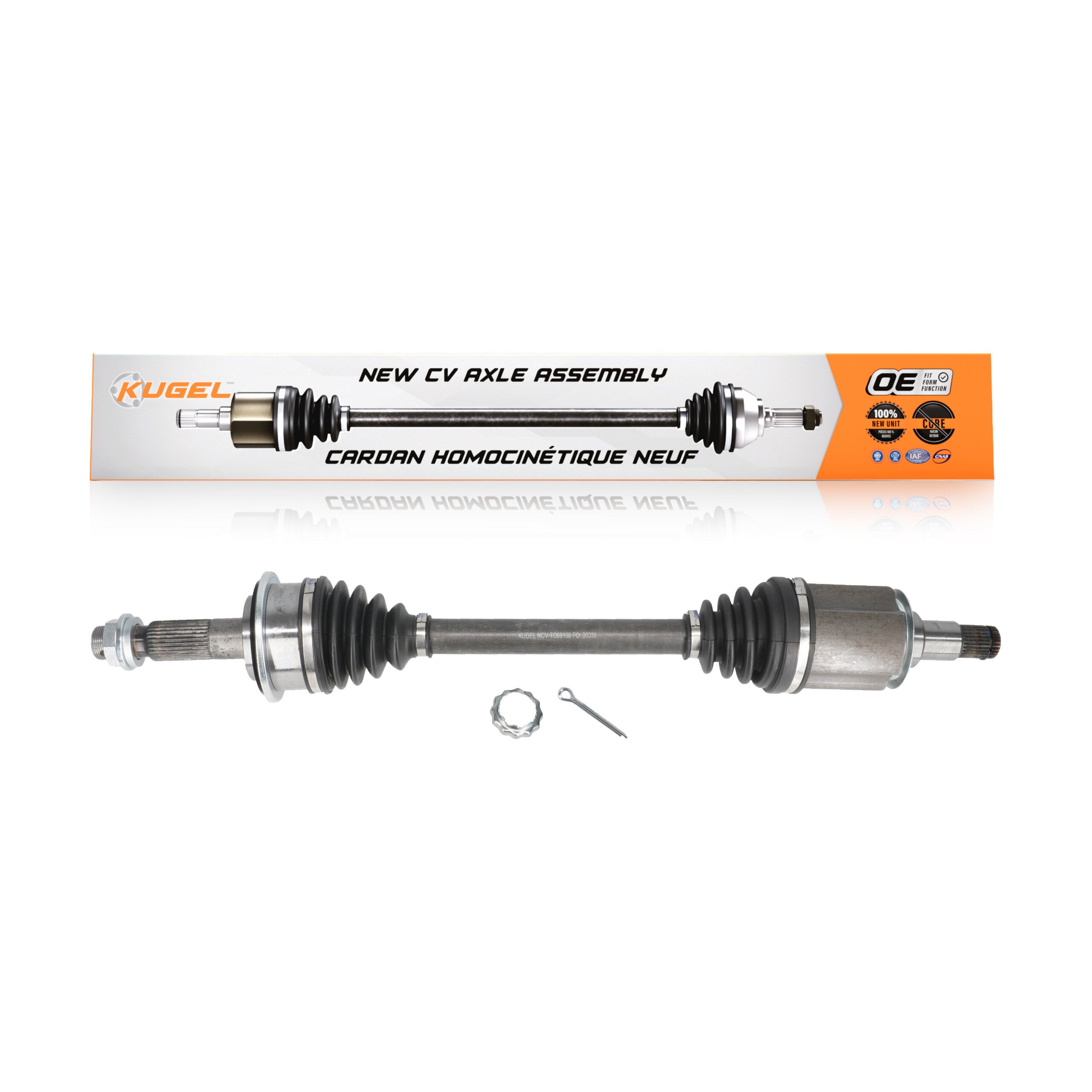 Kugel NCV-TO69158 CV Axle Shaft for 2000-2007 Toyota Sequoia, Toyota Tundra - Front Right, Front Left