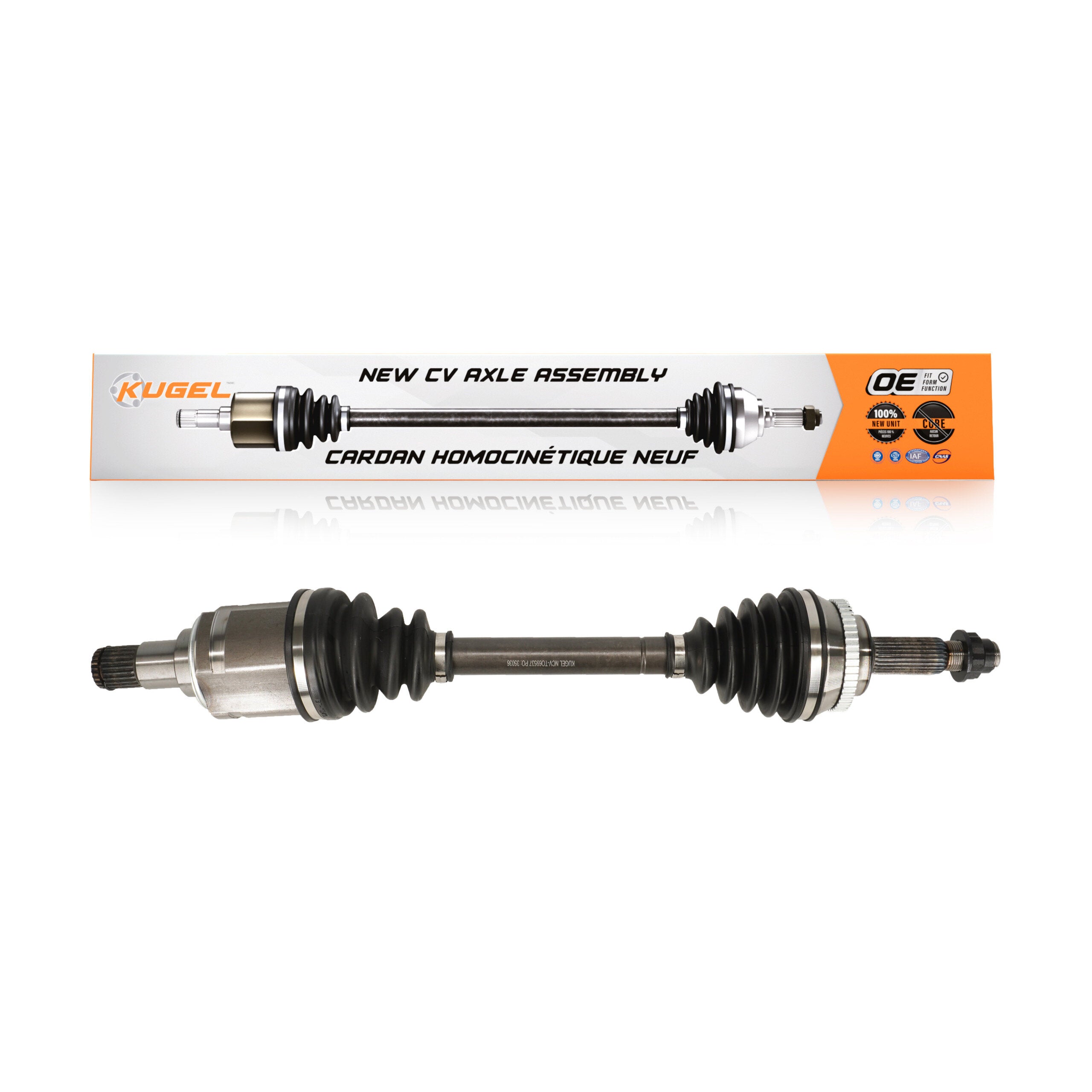 Kugel NCV-TO69537 CV Axle Shaft for 2009-2013 Pontiac Vibe, Toyota Corolla, Toyota Matrix - Front Left
