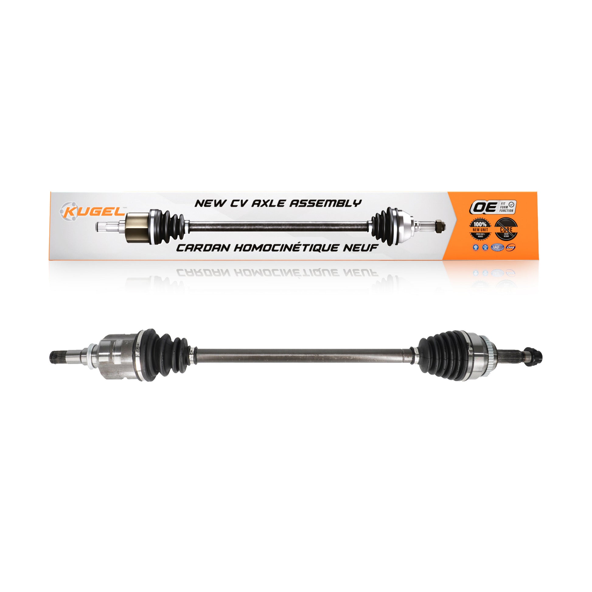 Kugel NCV-TO69584 CV Axle Shaft for 2003-2008 Toyota Matrix, Pontiac Vibe, Toyota Corolla - Front Right