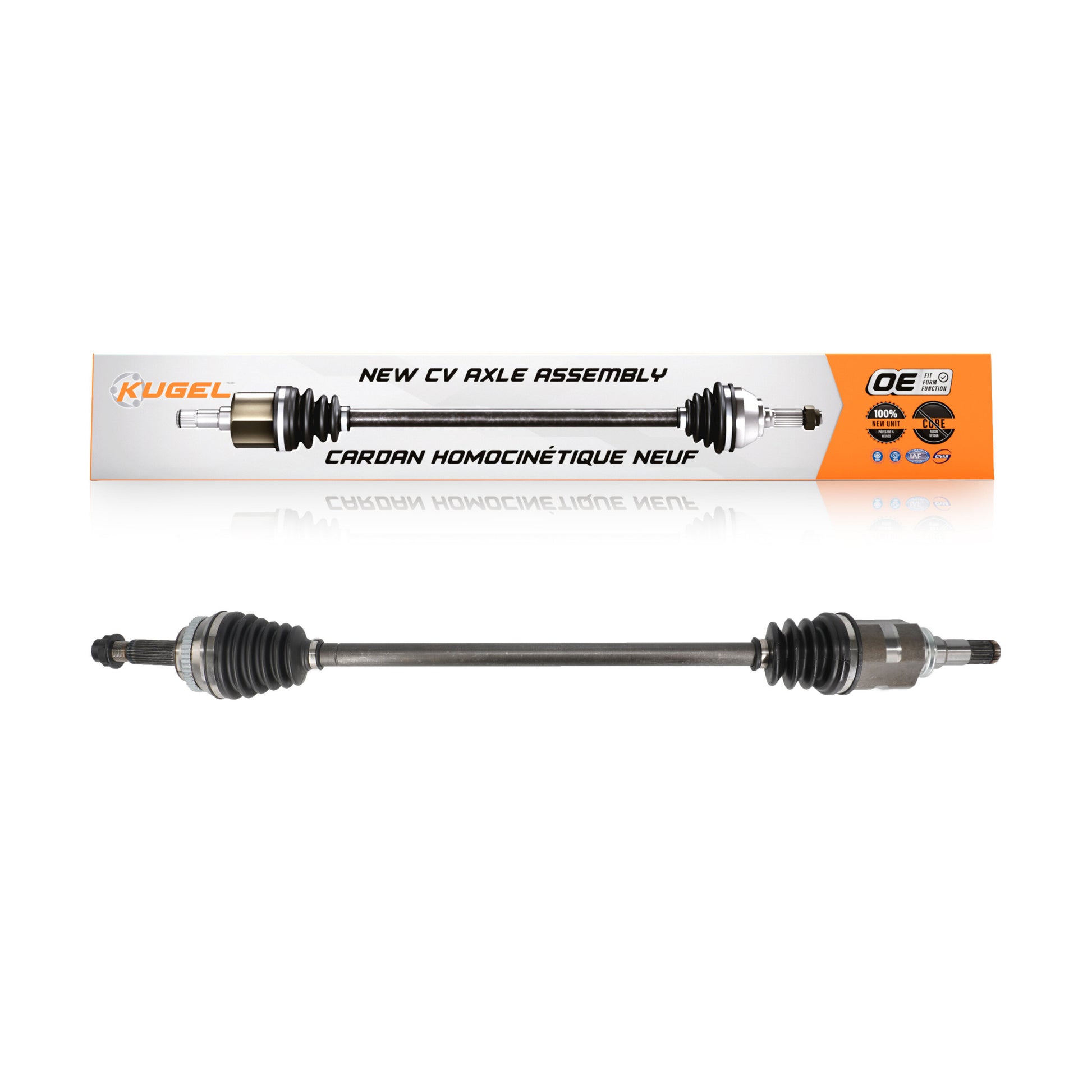 Kugel NCV-TO69588 CV Axle Shaft for 2009-2019 Toyota Corolla, Toyota Matrix, Pontiac Vibe - Front Right