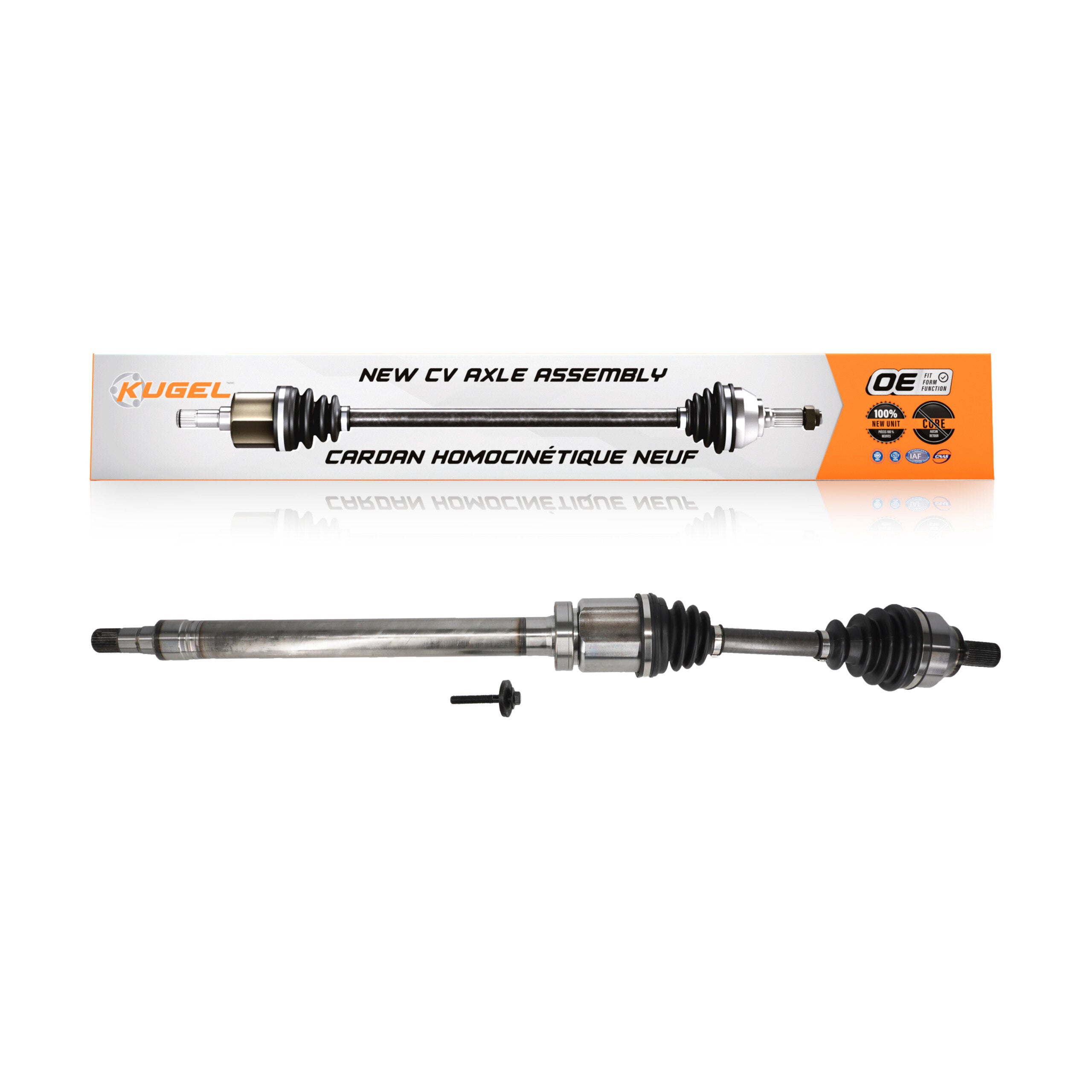 Kugel NCV-VO73550 CV Axle Shaft for 2004-2013 Volvo C70, Volvo C30, Volvo V50 - Front Right