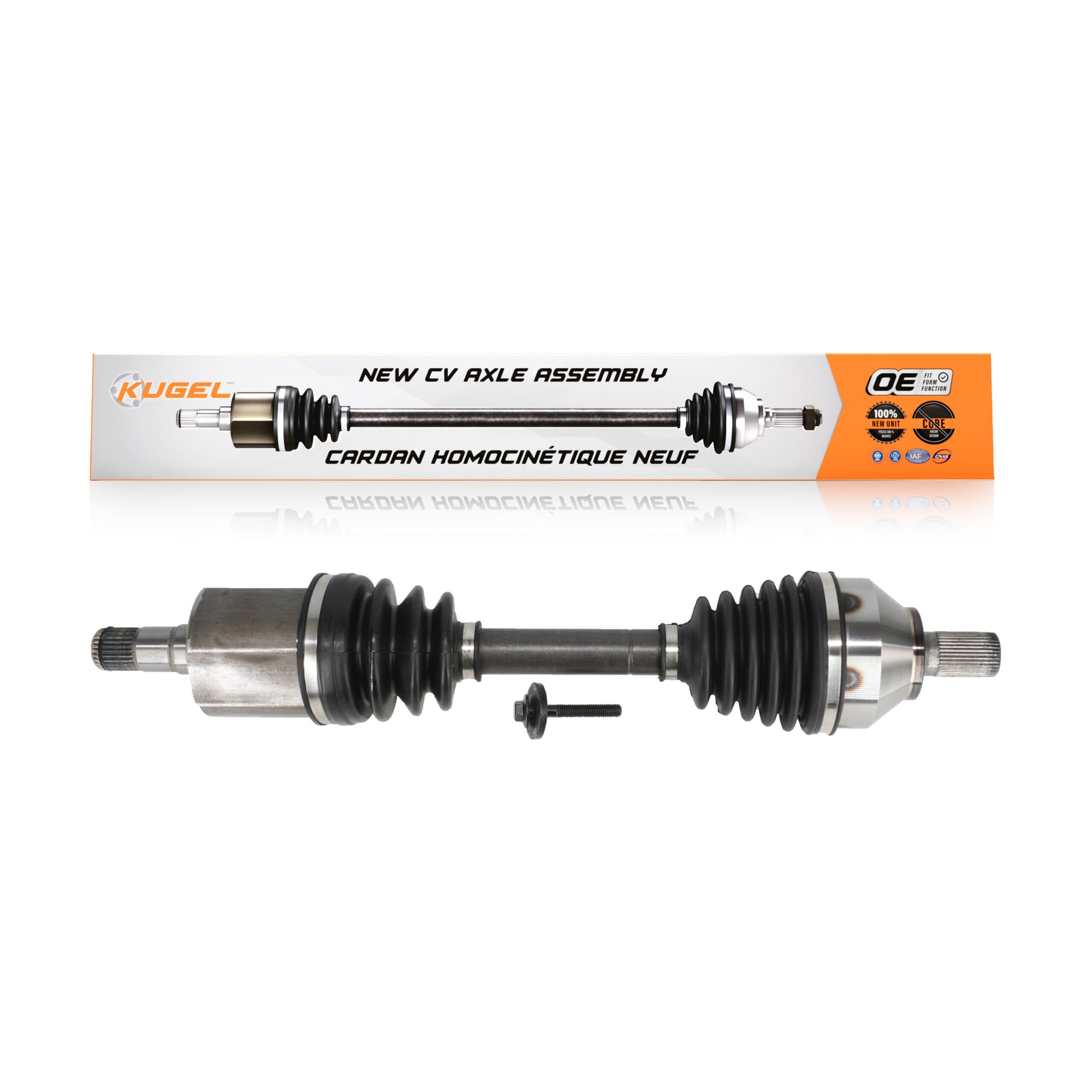 Kugel NCV-VO73555 CV Axle Shaft for 2004-2013 Volvo V50, Volvo C70, Volvo C30 - Front Left