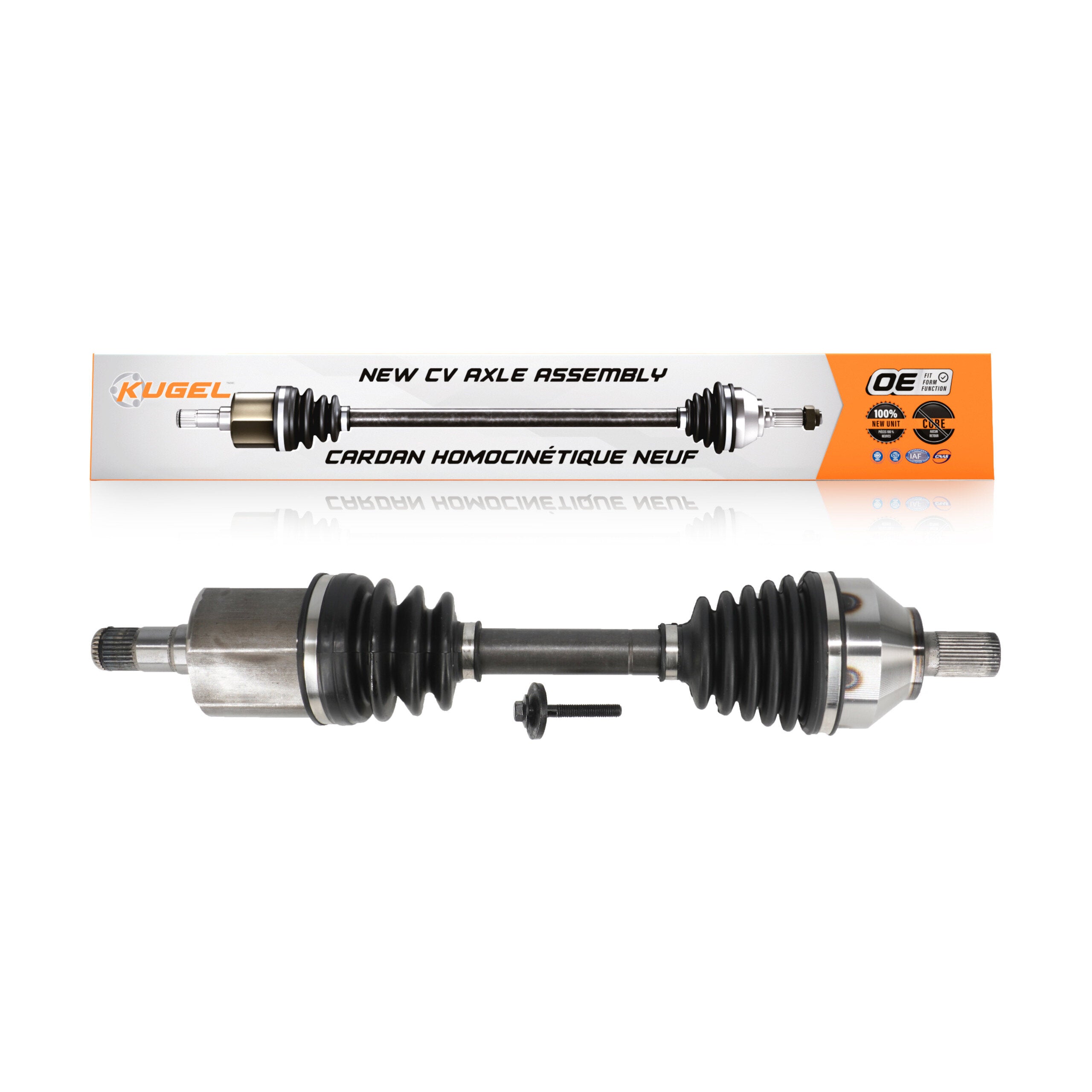 Kugel NCV-VO73555 CV Axle Shaft for 2004-2013 Volvo V50, Volvo C70, Volvo C30 - Front Left