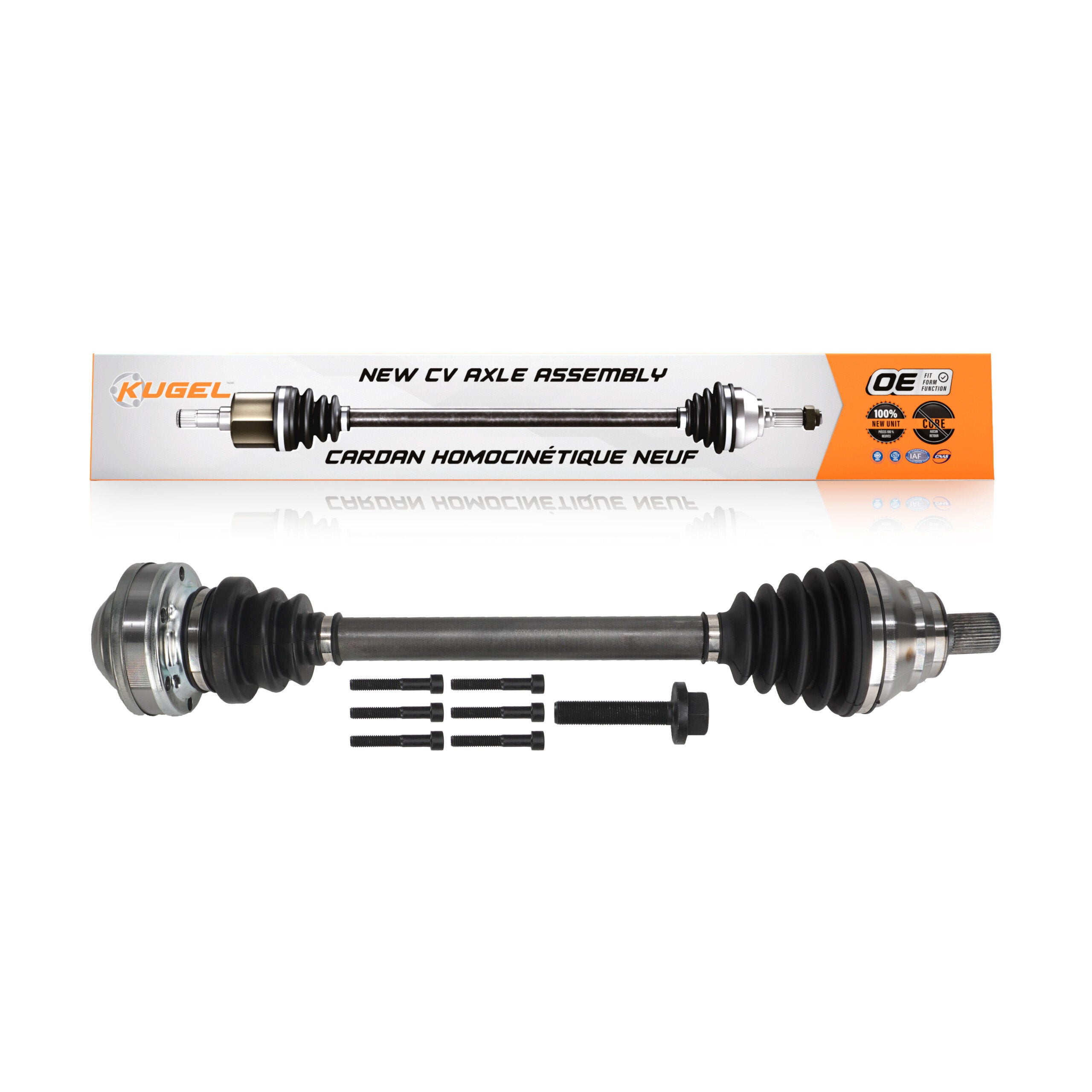 Kugel NCV-VW23049 CV Axle Shaft for 2006-2018 Volkswagen Golf R, Audi A3, Audi S3 - Front Right