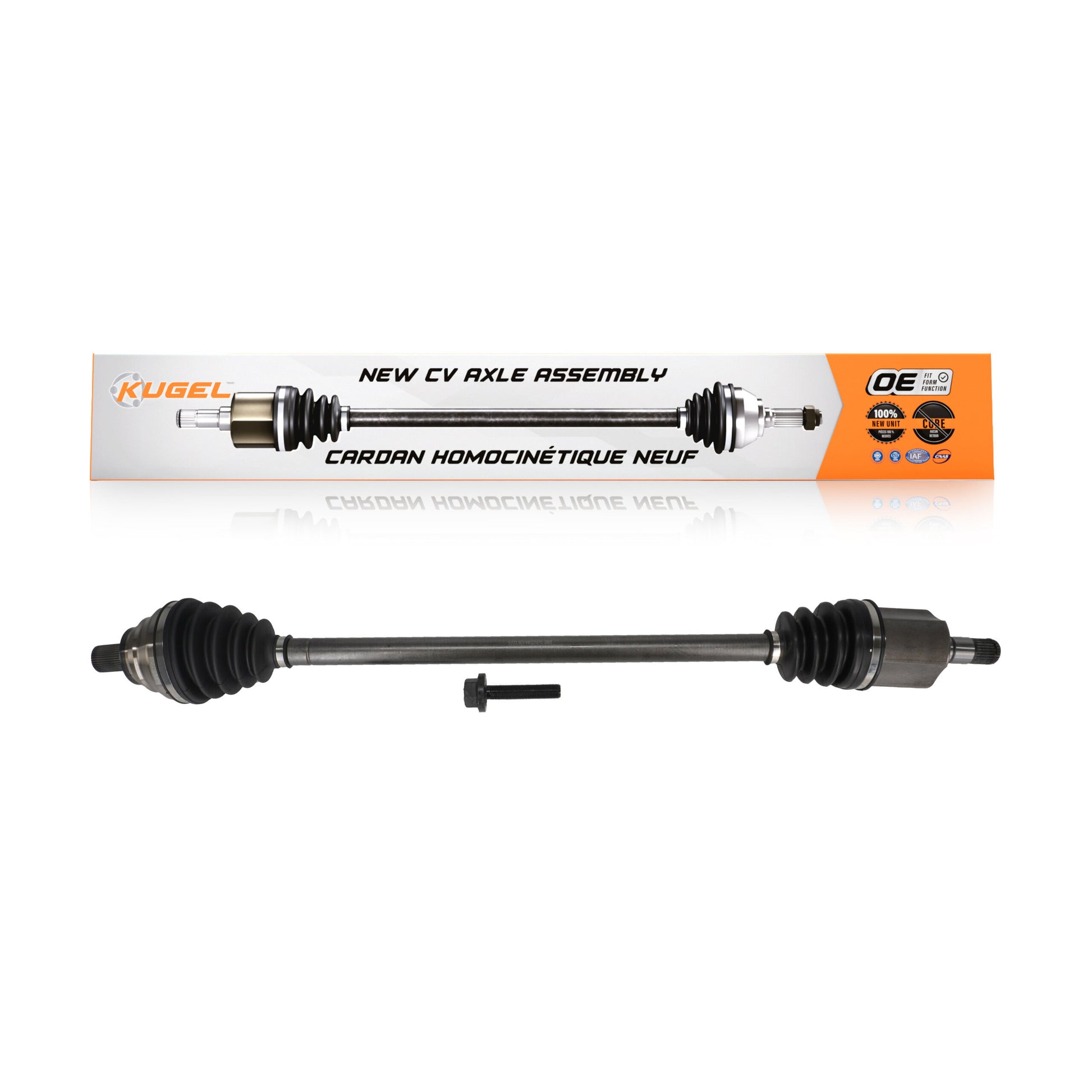 Kugel NCV-VW72018 CV Axle Shaft for 2012-2022 Volkswagen Beetle, Volkswagen Passat - Front Right
