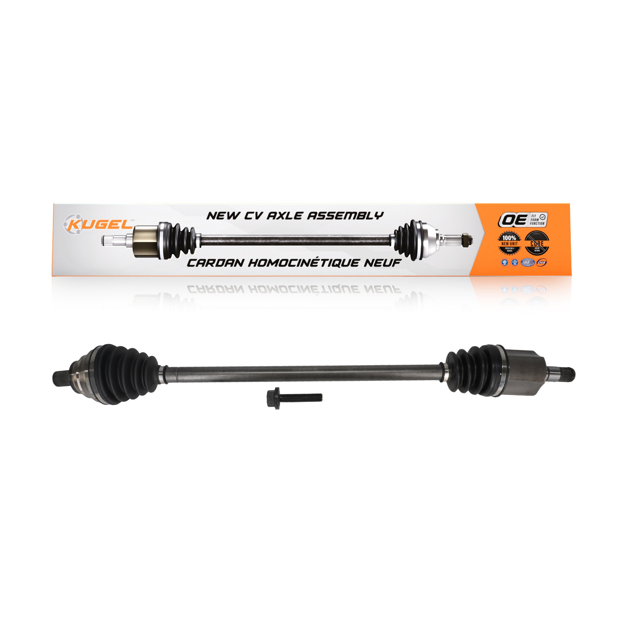 Kugel NCV-VW72018 CV Axle Shaft for 2012-2022 Volkswagen Beetle, Volkswagen Passat - Front Right
