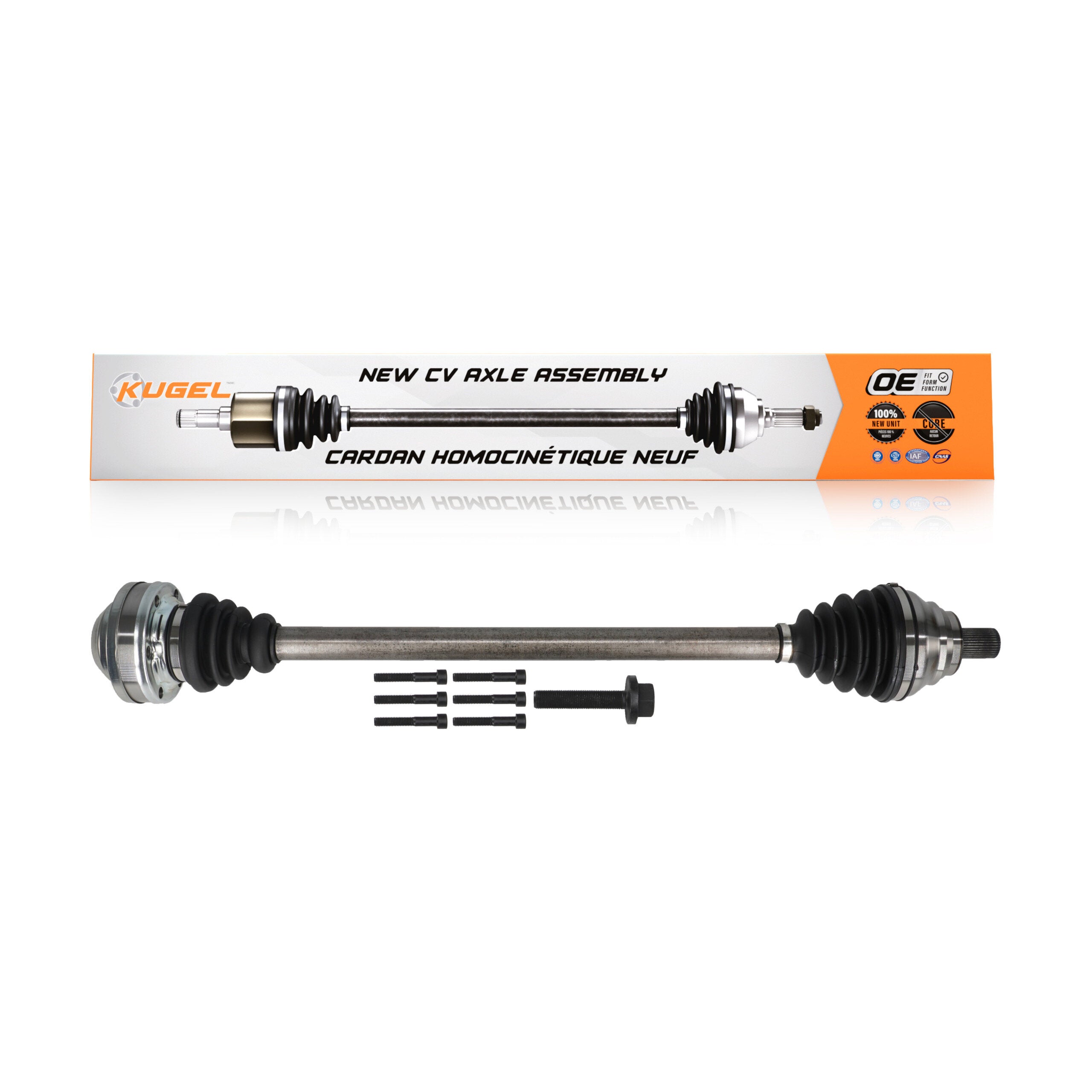 Kugel NCV-VW72085 CV Axle Shaft for 2002-2018 Volkswagen Passat, Audi A3, Volkswagen Beetle - Front Right