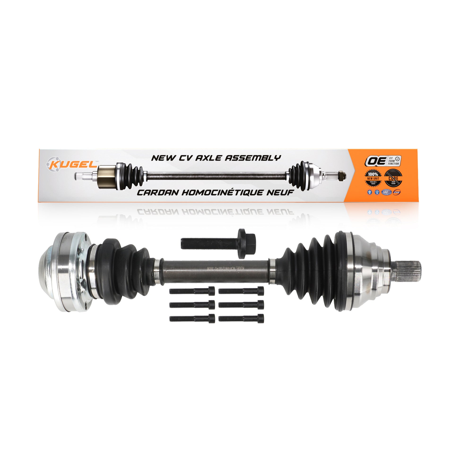 Kugel NCV-VW72100 CV Axle Shaft for 2006-2024 Volkswagen Golf R, Volkswagen GTI, Audi A3 - Front Left