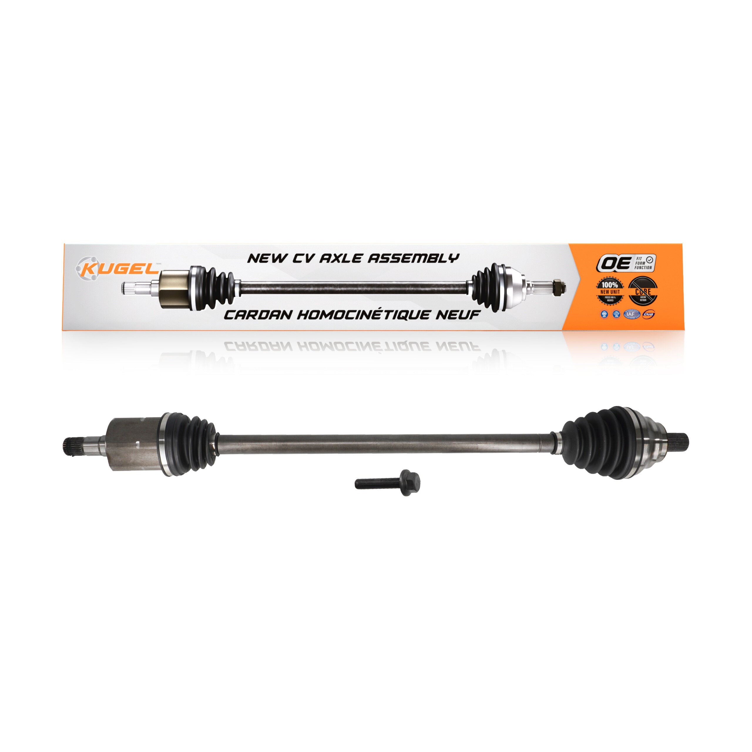 Kugel NCV-VW72102 CV Axle Shaft for 2005-2019 Volkswagen Golf, Volkswagen Jetta, Volkswagen Golf SportWagen - Front Right