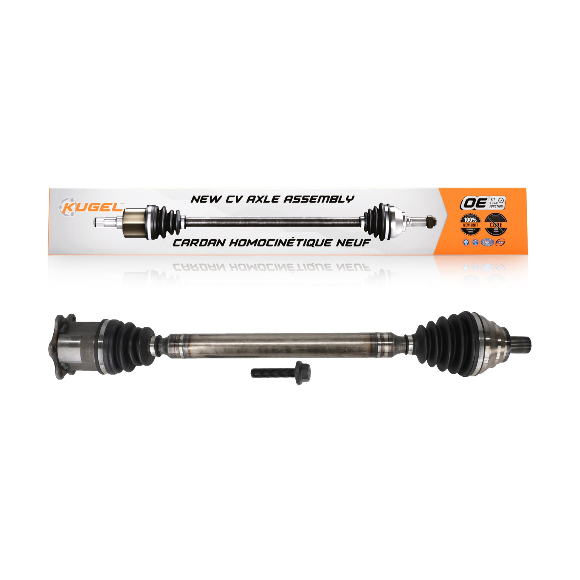Kugel NCV-VW72104 CV Axle Shaft for 2006-2015 Volkswagen Jetta, Volkswagen Golf, Volkswagen Eos - Front Right