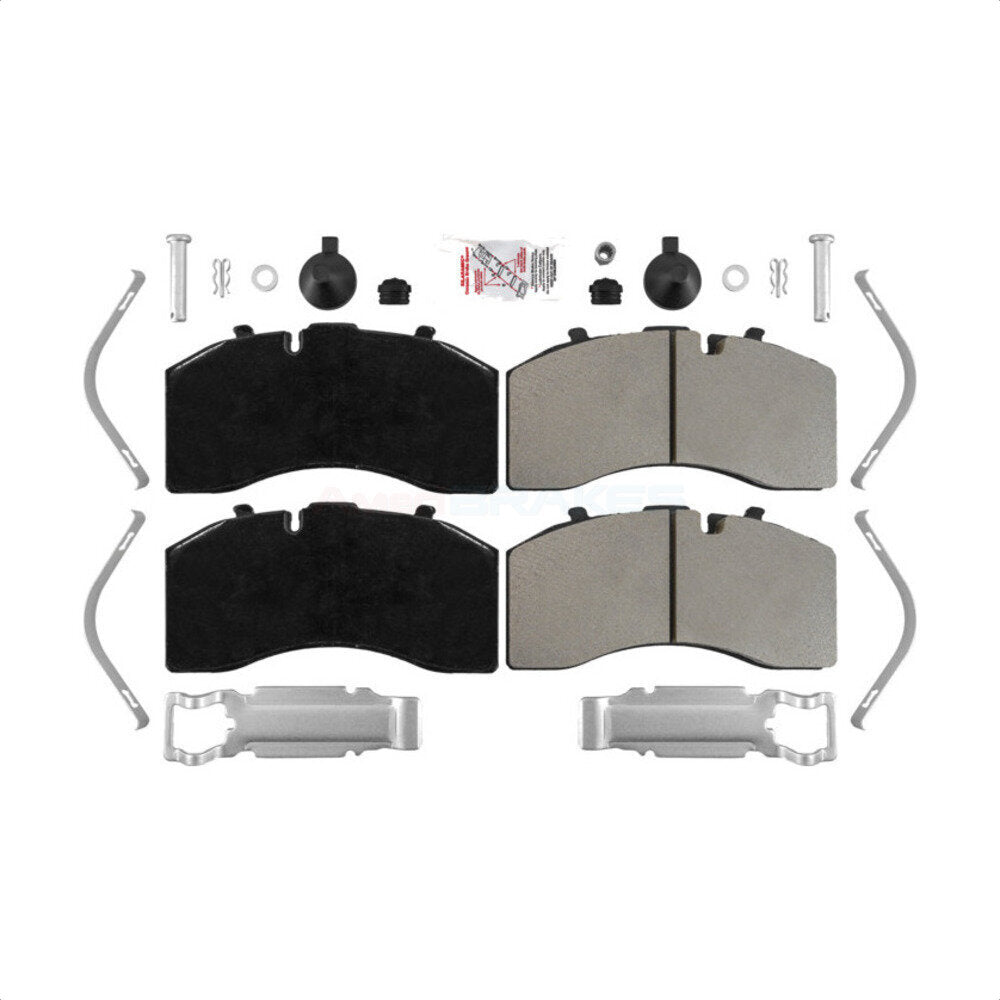 AmeriBRAKES NWF-ASD1369 Disc Brake Pad for 2004-2023 IC Corporation TC Commercial Bus, Freightliner Columbia, Freightliner M2 - Front