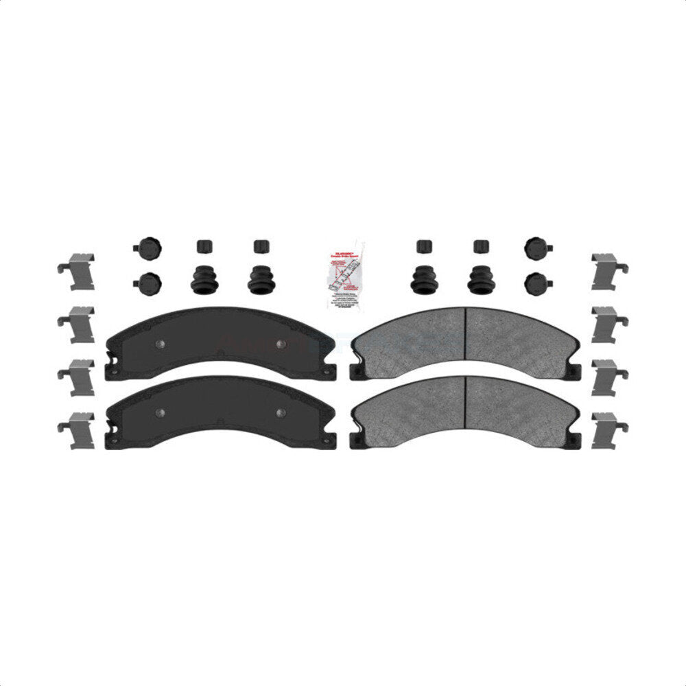 AmeriBRAKES NWF-ASD1411 Disc Brake Pad for 2009-2024 Chevrolet Express 4500, Chevrolet Suburban 3500 HD, Nissan TITAN XD - Rear, Front