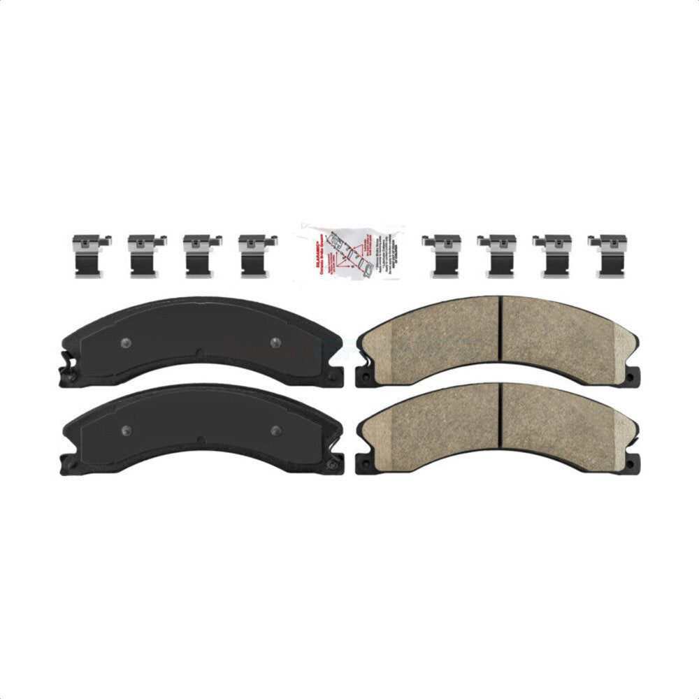 AmeriBRAKES NWF-PRC1411 Disc Brake Pad for 2009-2024 Chevrolet Express 4500, Chevrolet Suburban 3500 HD, Nissan TITAN XD - Rear, Front