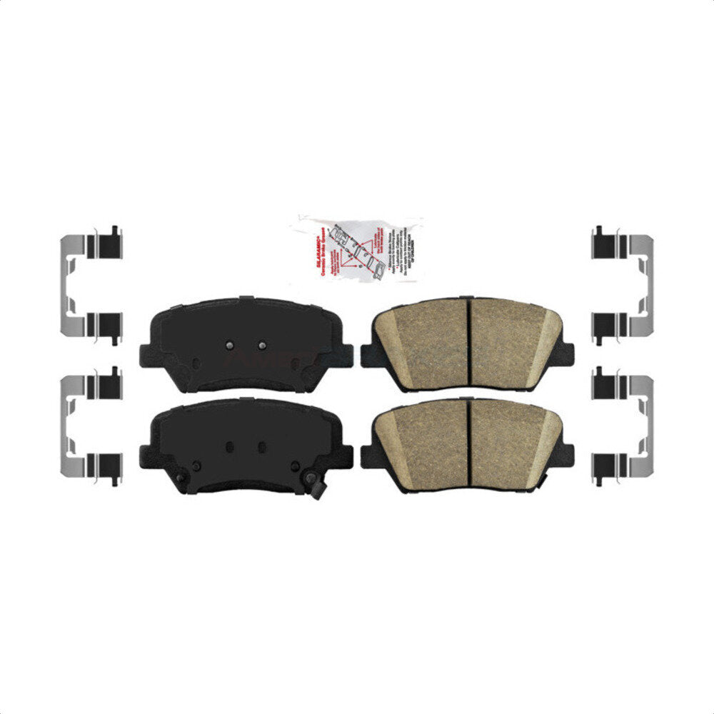 AmeriBRAKES NWF-PRC1687 Disc Brake Pad for 2010-2017 Kia Rondo, Hyundai Santa Fe Sport, Hyundai Azera - Front
