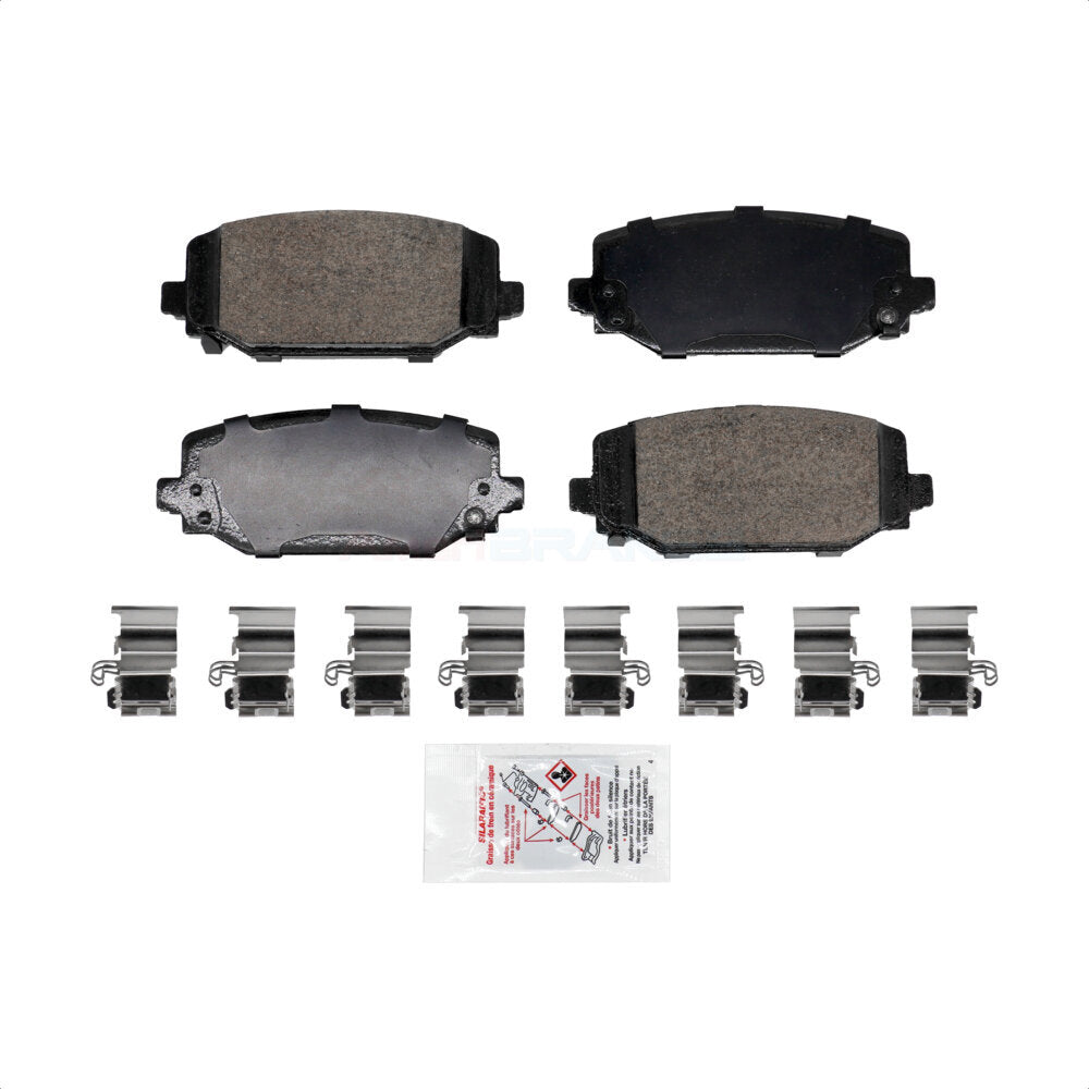 AmeriBRAKES NWF-PRC2411 Disc Brake Pad for 2021-2023 Jeep Grand Cherokee, Jeep Grand Cherokee L - Rear